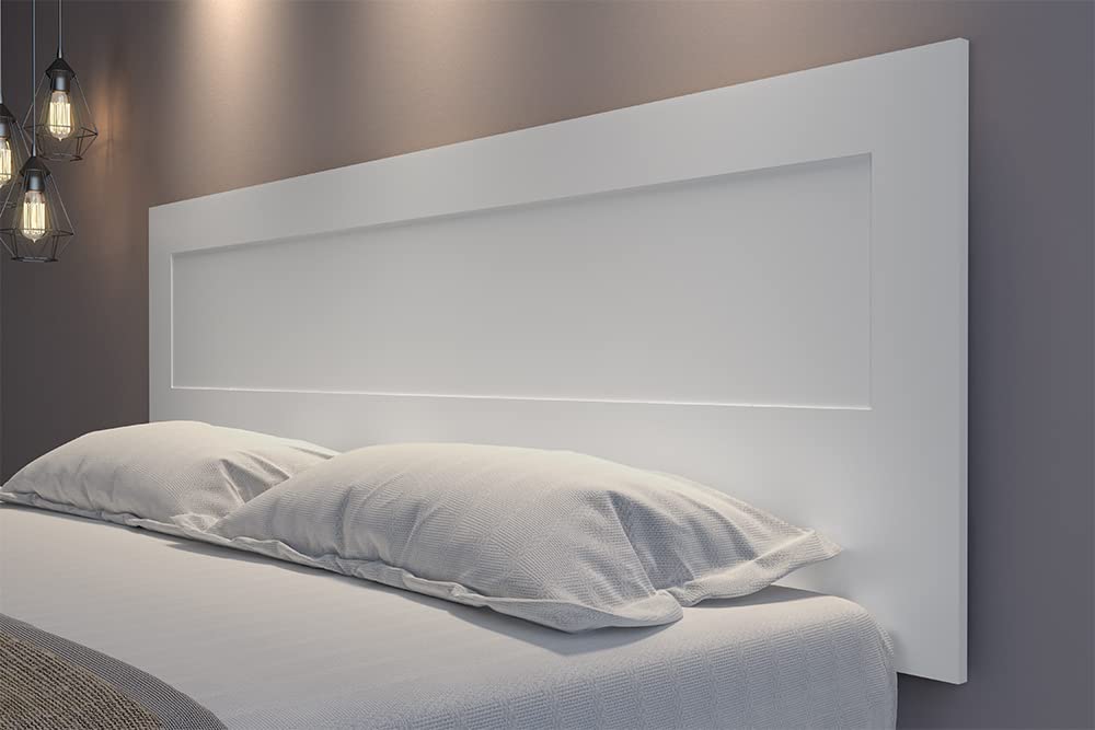 White King Size Bed Headboard - Elegant Upholstered Headboard for Master Bedroom, Bedroom Decor, and Home Styling