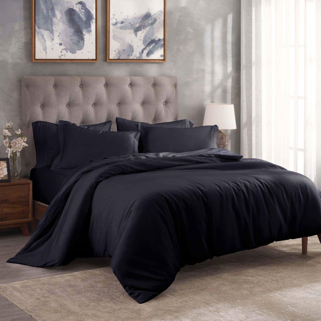 Premium 100% Egyptian Cotton Duvet Cover Set - 300 Thread Count, Breathable & Soft Bedding for All Seasons - Perfect for Master Bedroom, Guest Room & Luxury Hotels
