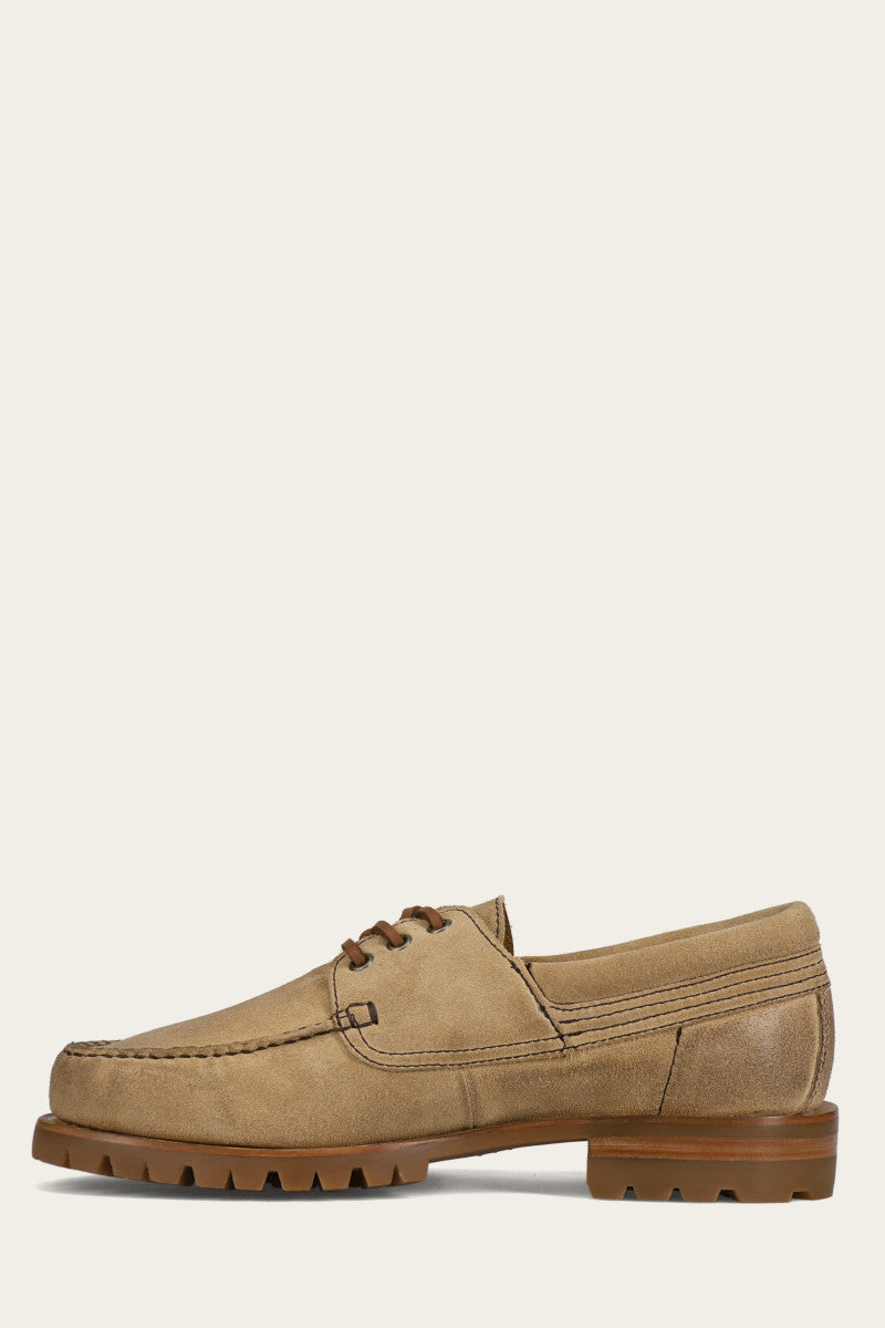 Hudson Camp Moc Loafers for Men - Genuine Leather Slip-On Shoes - Comfortable Casual & Outdoor Wear for Walking, Travel, and Daily Use