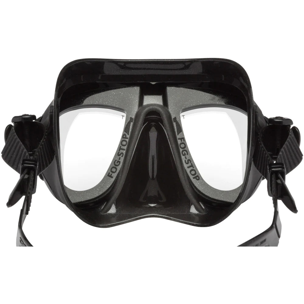 Cressi Calibro Black HD Mirrored Lens Scuba Diving Mask - Anti-Fog & UV Protection for Snorkeling and Spearfishing