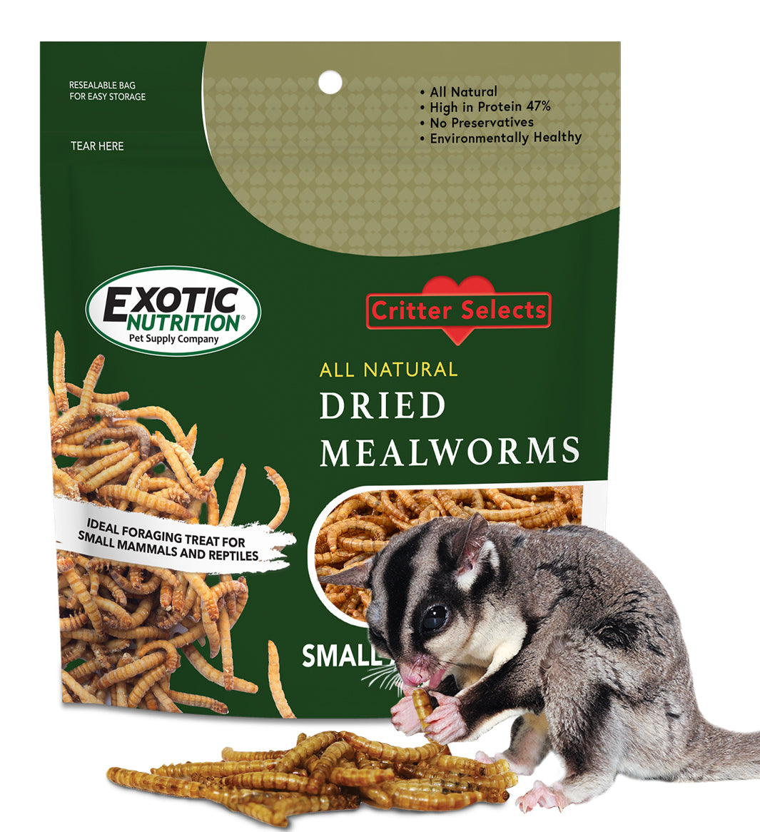 Premium Dried Mealworm Treats for Birds & Reptiles - 1.41oz High-Protein Snack - All-Natural Pet Food for Chickens, Hedgehogs, Wild Birds - Perfect for Backyard Feeding & Wildlife Attraction