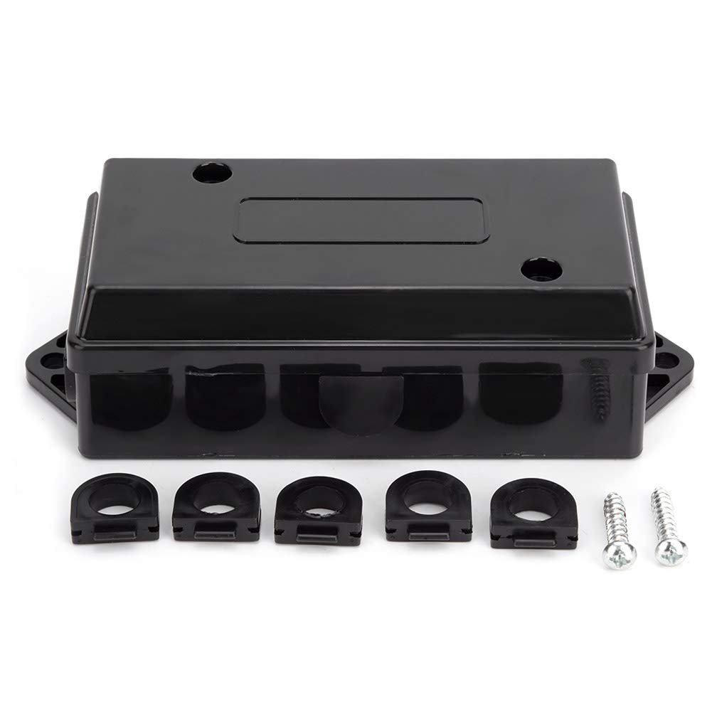 Acouto 7 Way Trailer Wiring Junction Box - Waterproof Automotive Electrical Connector for RV, Boat & Utility Trailers - Heavy Duty Towing Accessory