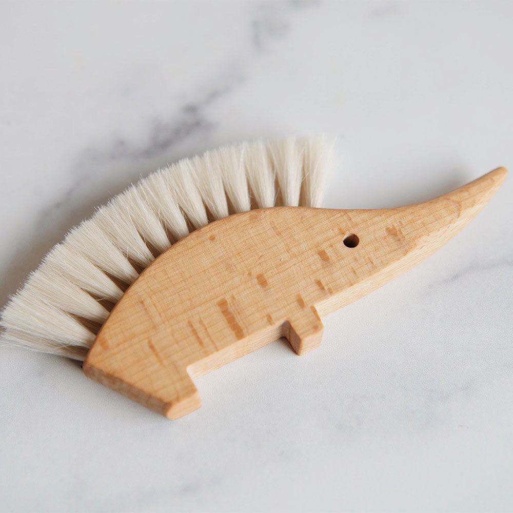 Soft Bristle Hedgehog Table Brush for Dusting and Cleaning - Perfect for Home, Office, and Car Interior Maintenance