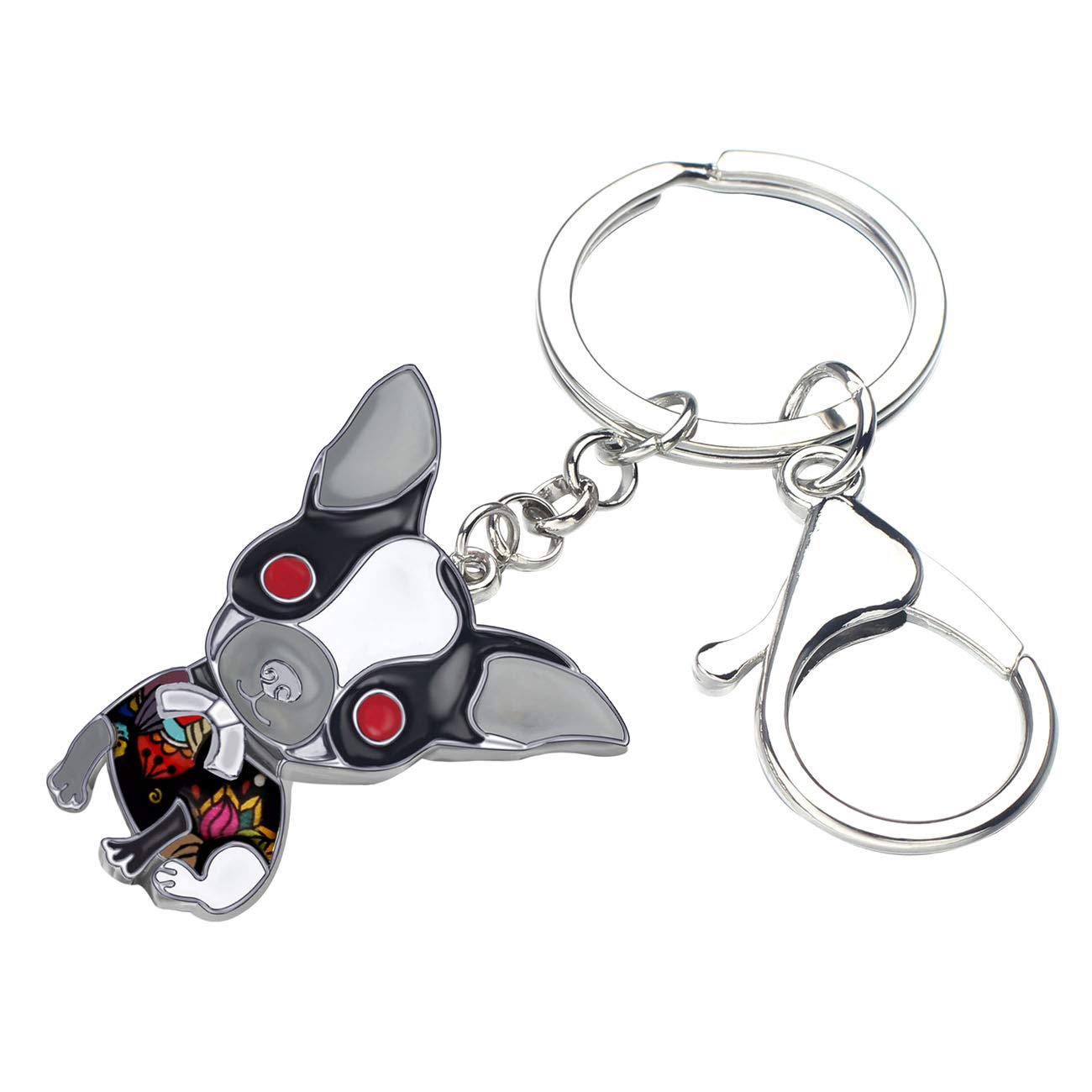 BONSNY Enamel Alloy Chihuahua Keychain - Cute Dog Charm for Women's Jewelry, Car Keys, Purse & Handbag Accessories | Perfect Gift for Pet Lovers & Fashion Accessory