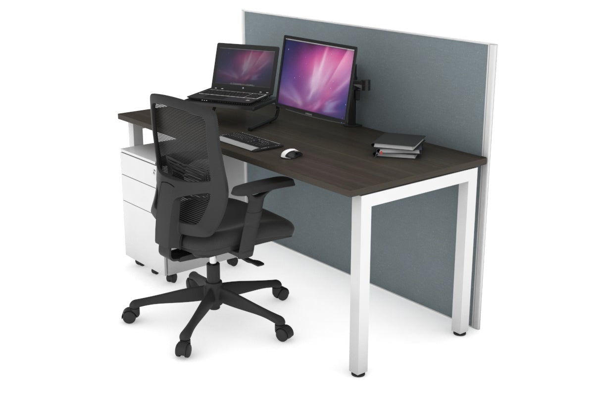 Horizon Quadro Square Legs Office Desk - 1200L x 700W Modern Workstation for Home & Office - Perfect for Remote Work, Study & Small Spaces