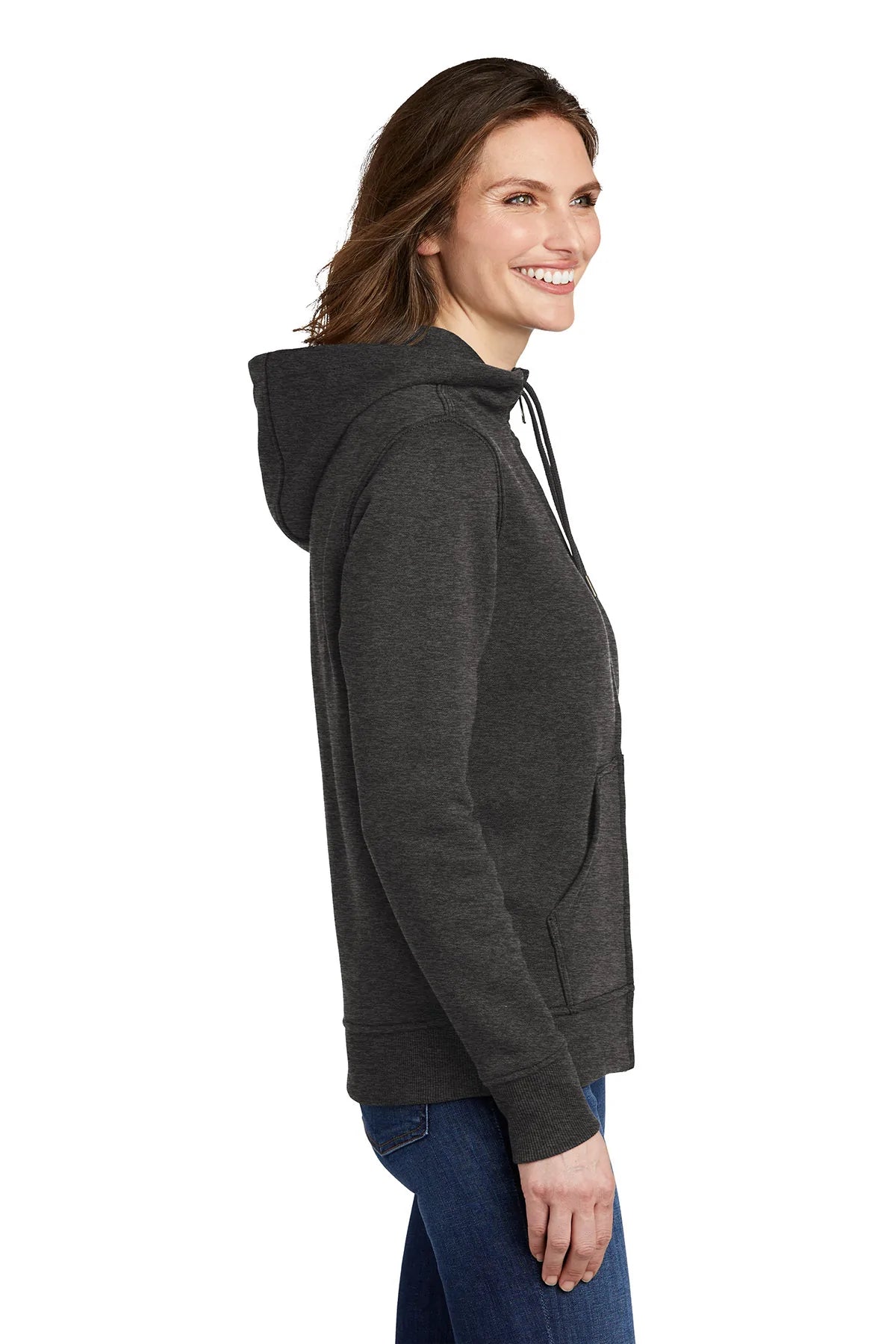 Carhartt Women's Clarksburg Full Zip Hoodie - Carbon Heather | Fleece Lined, Warm & Comfortable | Perfect for Outdoor Work, Hiking & Casual Wear