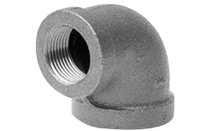 4 Inch Malleable Iron Pipe Fittings 90 Degree Elbow - Heavy Duty Galvanized Steel Plumbing Connector for Water Gas Lines - Perfect for Industrial, HVAC and Home Plumbing Systems