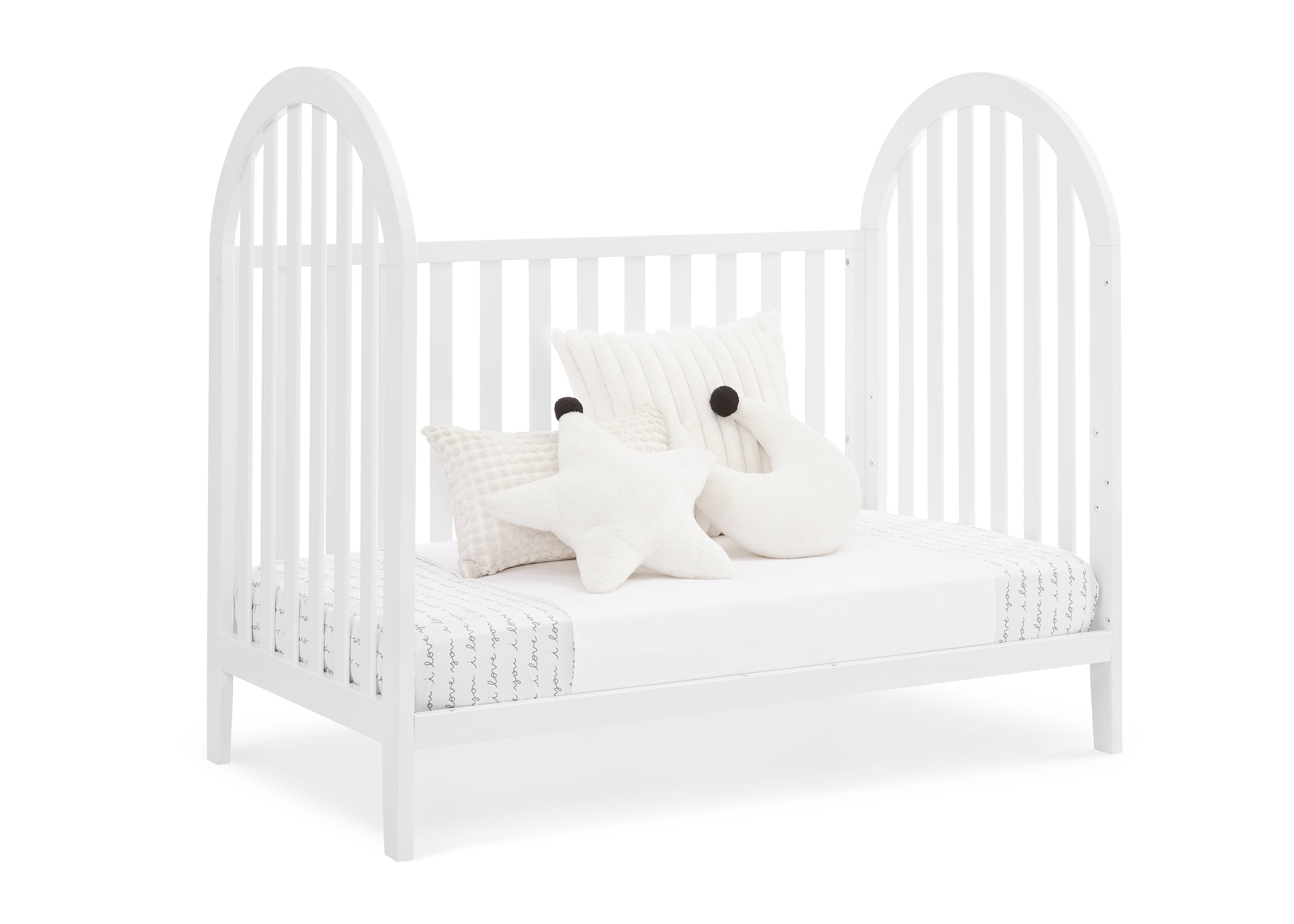 Milano 4-in-1 Convertible Baby Crib - Toddler Bed, Daybed & Full-Size Bed - Nursery Furniture for Boys & Girls - Perfect for Newborn to Teen Years