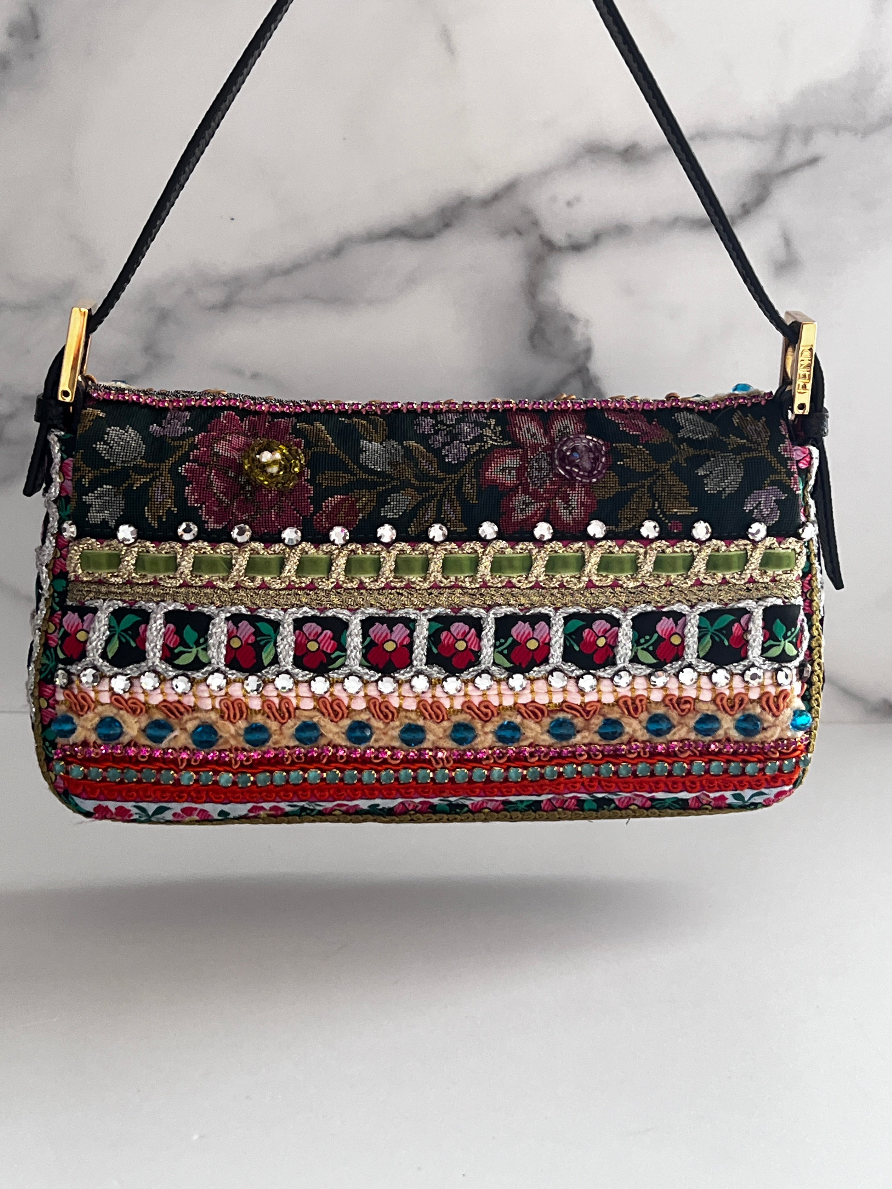 Vintage Fendi Passementerie Baguette Handbag - Luxury Designer Shoulder Bag for Women | Perfect for Parties, Date Nights & Special Occasions