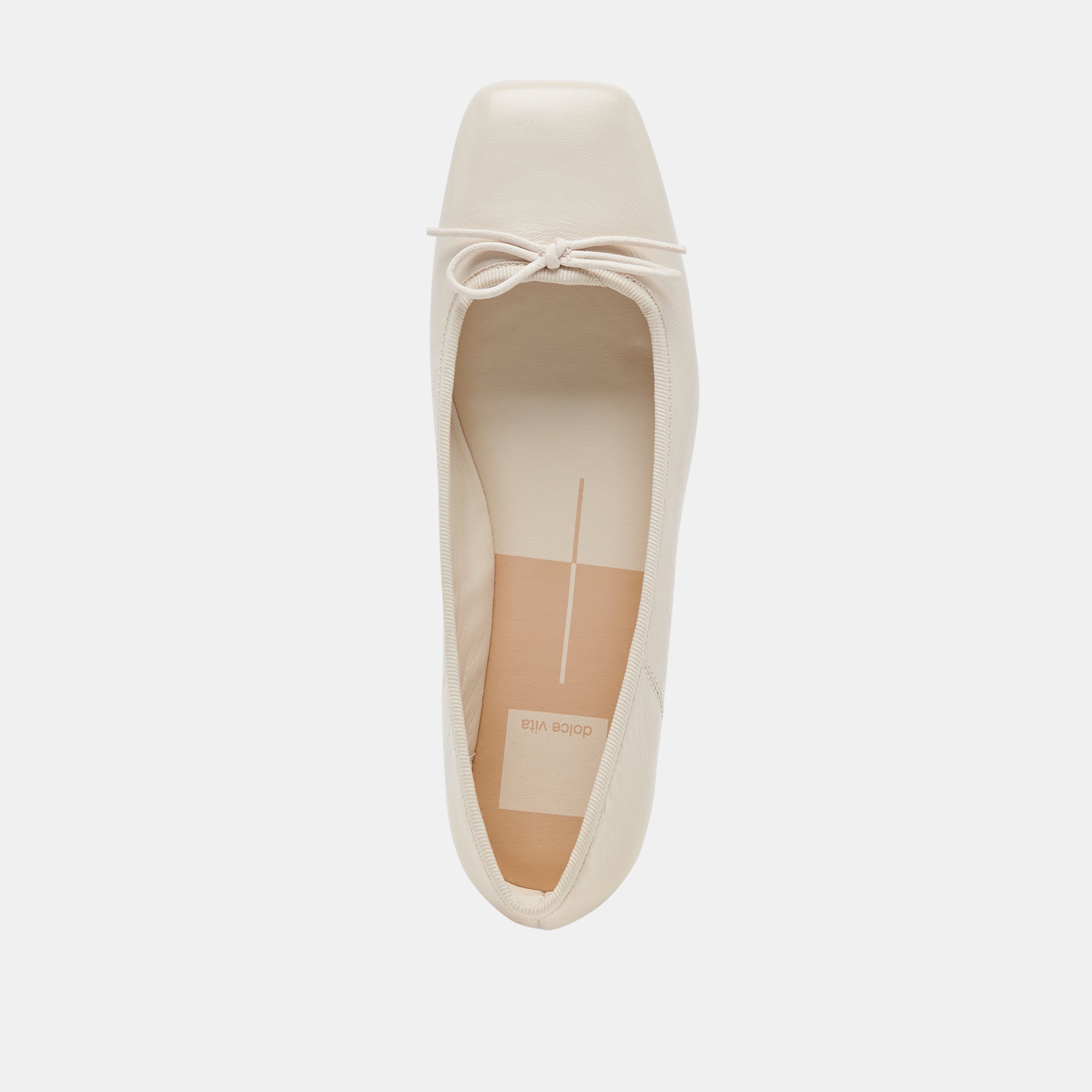 ANISA Ballet Flats for Women - Creme Crinkle Patent Leather Comfortable Slip-On Shoes - Perfect for Work, Office, and Casual Wear