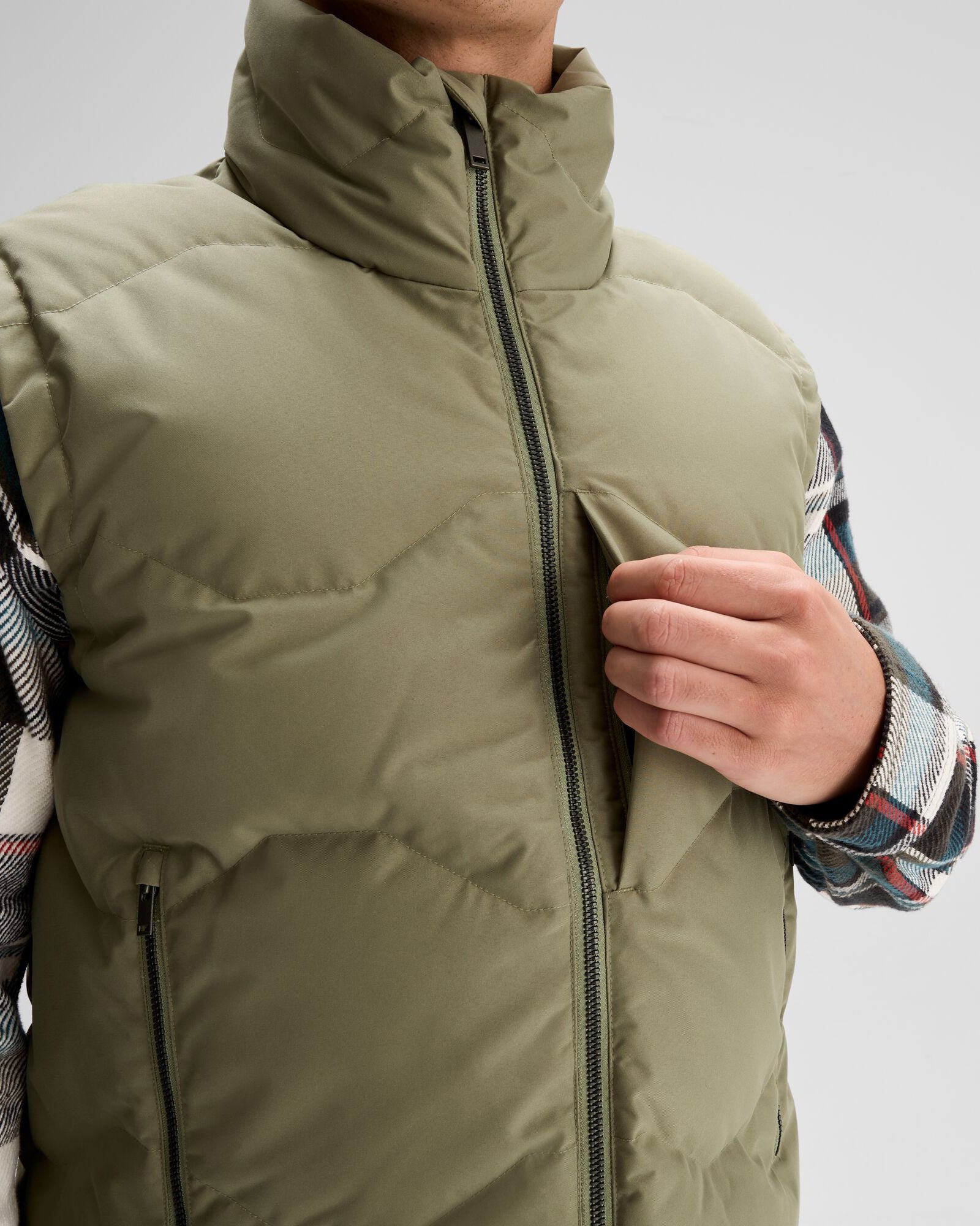 Men's Frisco X Down Vest - Lightweight Warm Winter Puffer Vest for Outdoor Activities - Beech Color