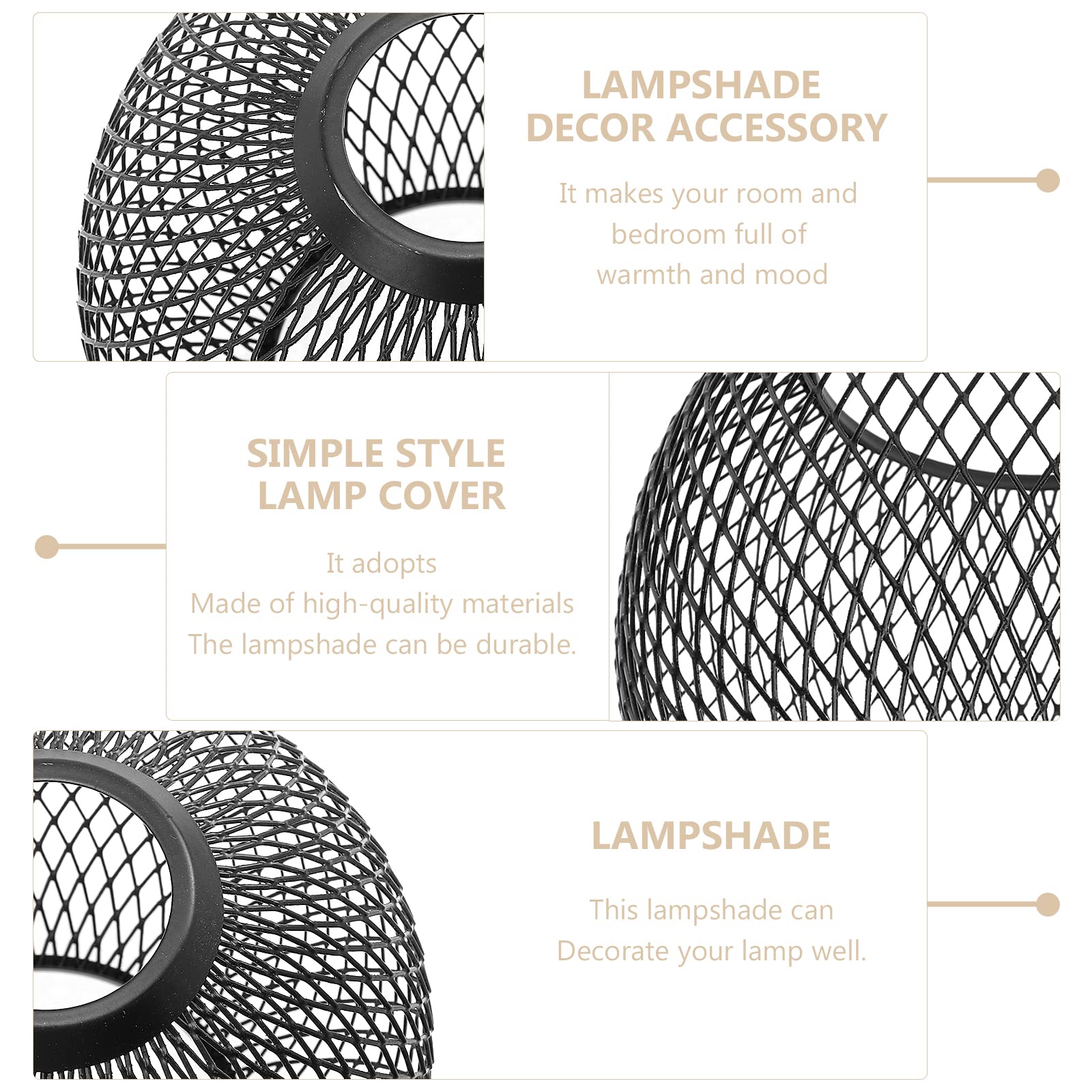 Decorative Hollow-Out Iron Lampshade - Spherical Light Cover for Bedroom, Living Room & Office - Creative Lamp Shade Decor