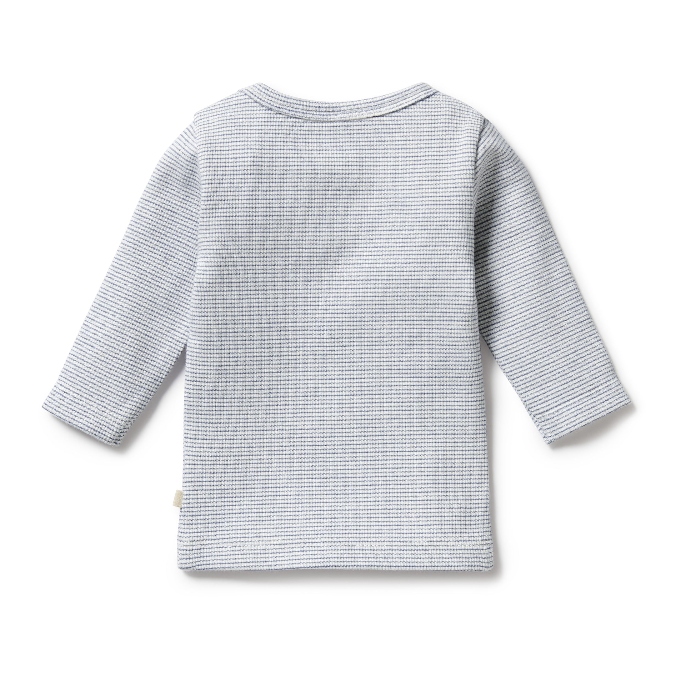 Organic Striped Ribbed Long Sleeve T-Shirt for Women - Soft Cotton Casual Top for Everyday Wear, Layering & Outfit Styling