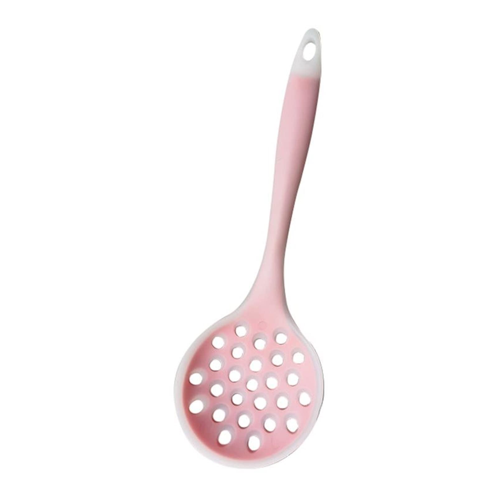 SEIJY Long Handle Silicone Colander - Non-Stick Heat Resistant Kitchen Strainer for Pasta, Vegetables & Deep Frying - Perfect for Draining, Frying & Cooking in Home Kitchens