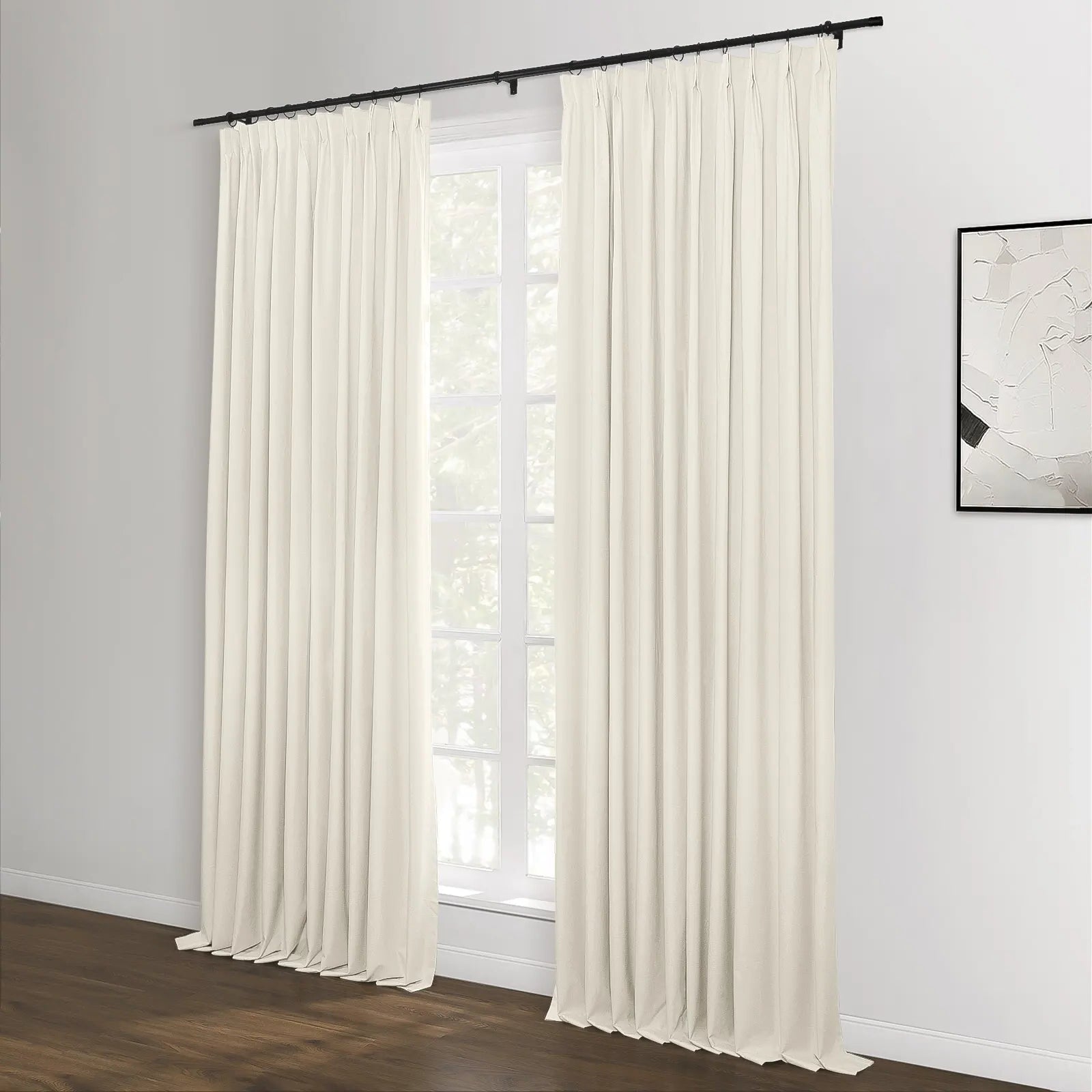 Lila 100% Blackout Pleated Curtains - Thermal Insulated Room Darkening Drapes for Bedroom, Living Room & Nursery - Noise Reducing & Energy Efficient Window Treatments