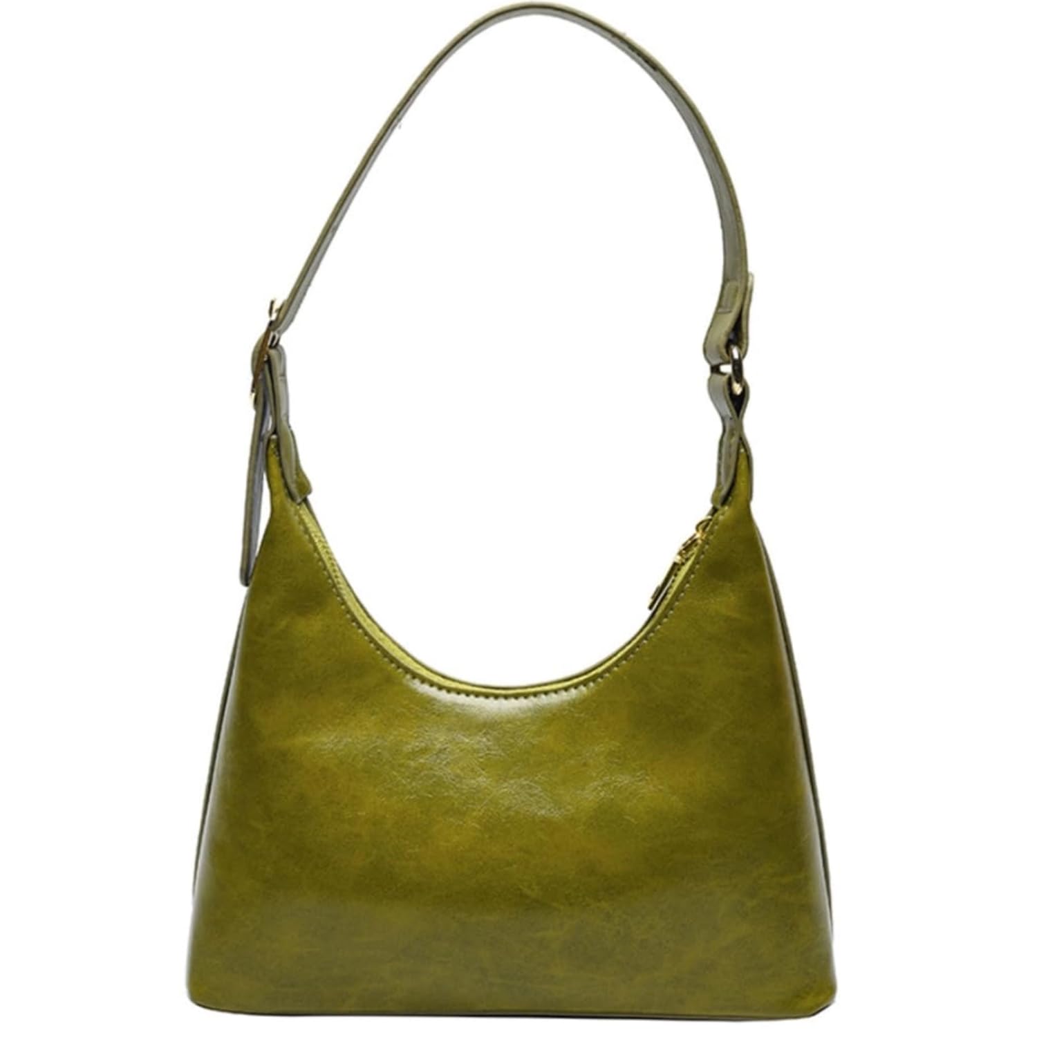 Trendy 2024 Women's Small Shoulder Purse - PU Leather Retro Crescent Clutch Handbag, Cute Everyday Hobo Bag for Work, Travel & Date Night