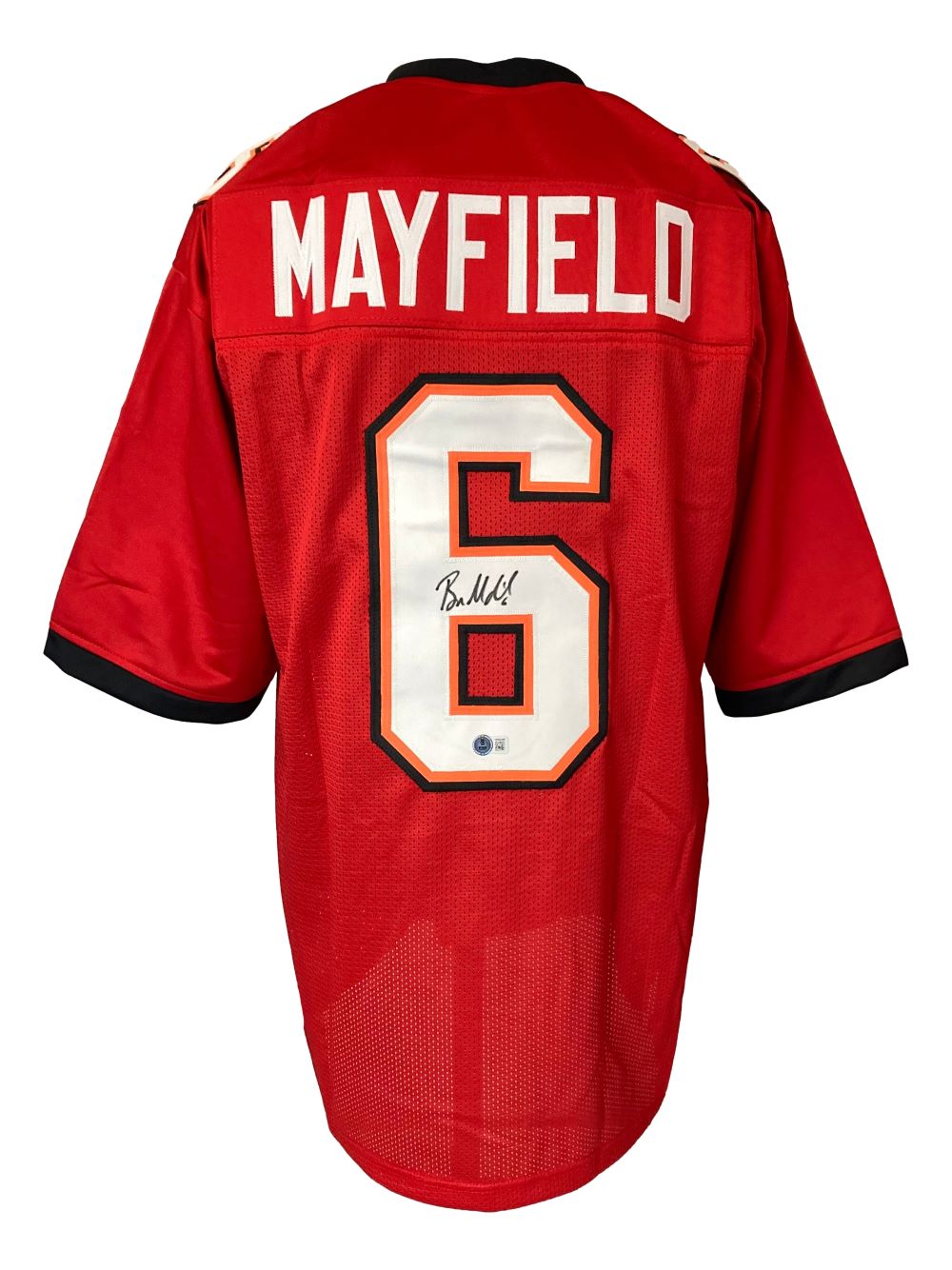 Baker Mayfield Tampa Bay Buccaneers Signed Red Authentic NFL Football Jersey - Collectible Memorabilia for Fans & Sports Enthusiasts - Perfect for Display, Gifting, and Game Day Celebrations