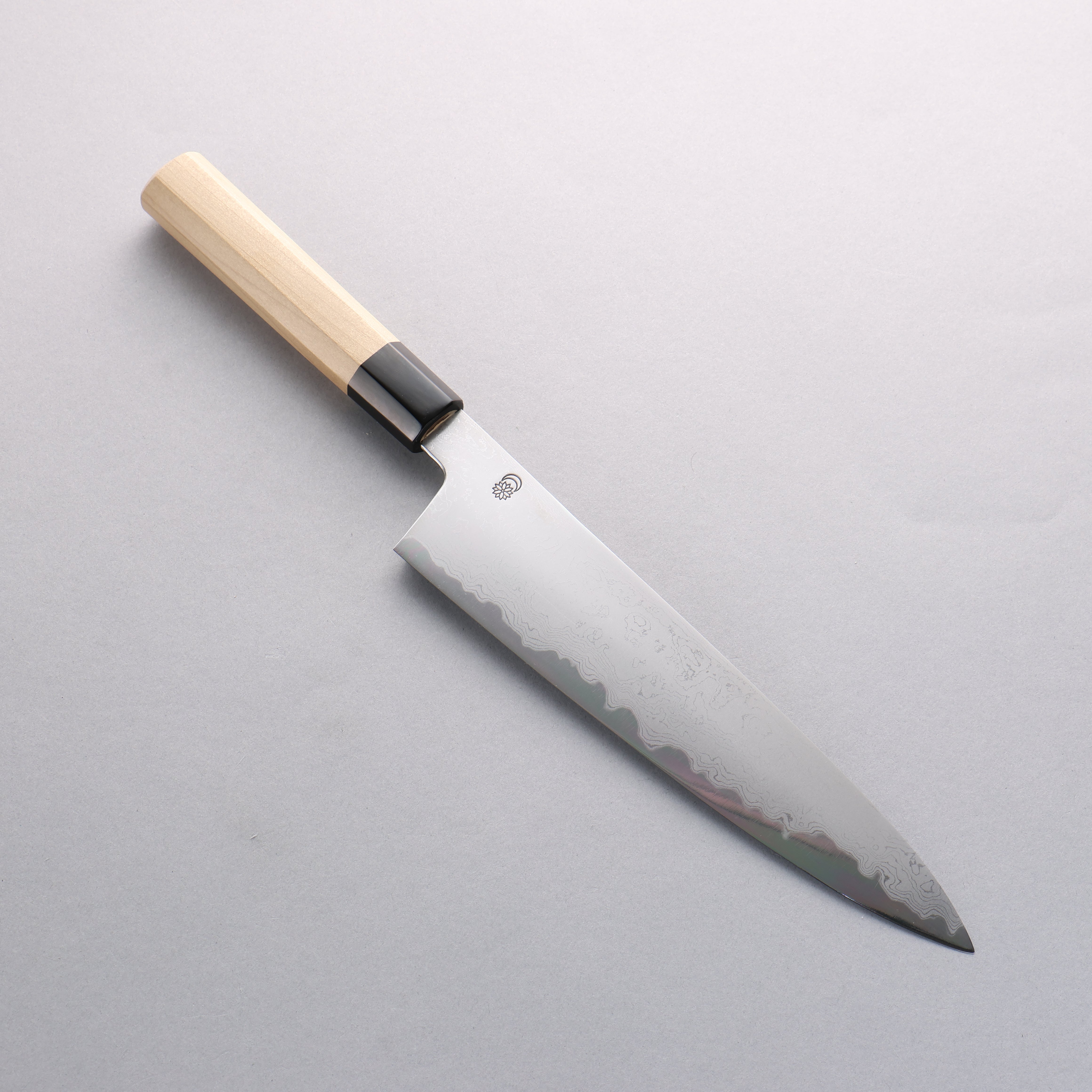 Premium Kikuzuki Blue Steel No.1 Damascus Gyuto Chef Knife 240mm - Japanese Magnolia Wood Handle - Professional Kitchen Knife for Slicing, Dicing & Meat Cutting