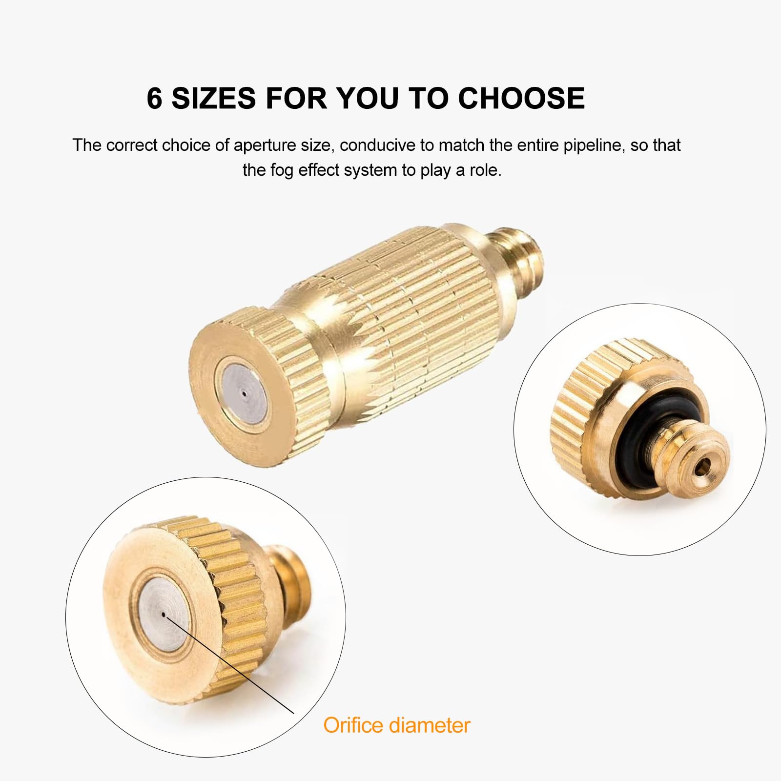 20pcs Brass High Pressure Misting Nozzles (0.3mm/0.012