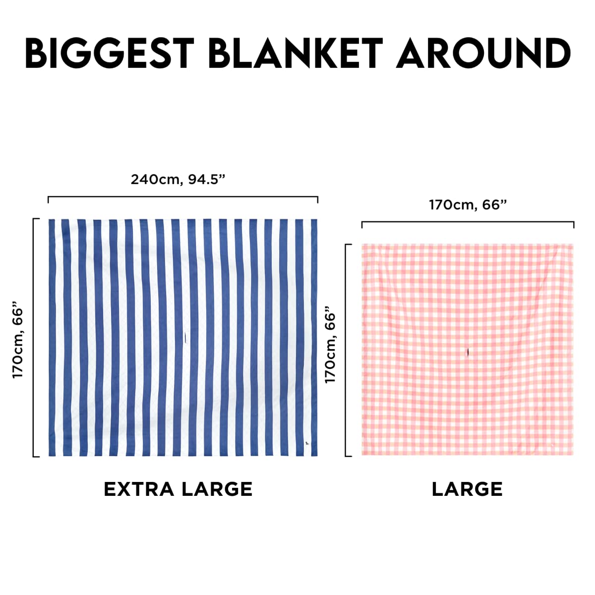 Dock & Bay Quick Dry Water Resistant Picnic Blanket - Extra Large 94x66 Inches - 100% Recycled Eco-Friendly Outdoor Blanket - Strawberries & Cream Pattern - Perfect for Beach, Park, Camping & Picnics