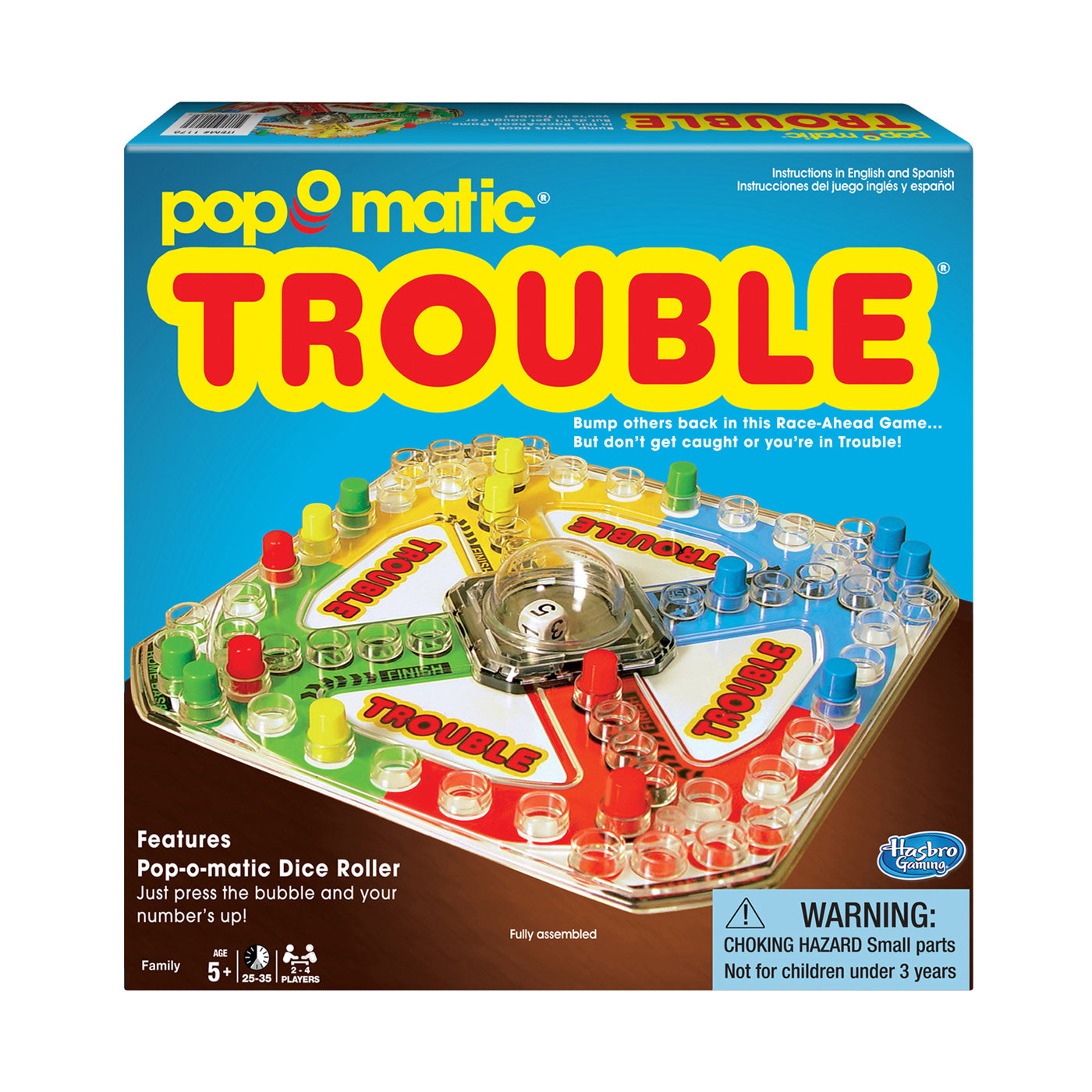 Classic Trouble Pop-O-Matic Board Game for Kids & Families | Fun Strategy Game for Game Nights & Indoor Activities