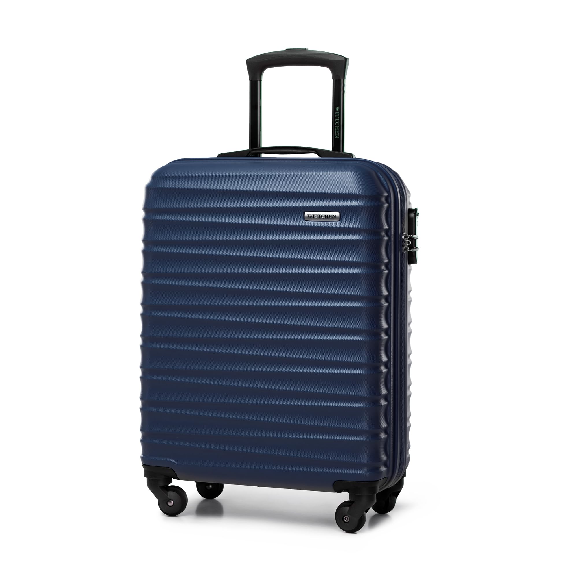 Premium Dark Blue Cabin Suitcase - Lightweight Carry-On Luggage for Air Travel, Weekend Getaways & Business Trips