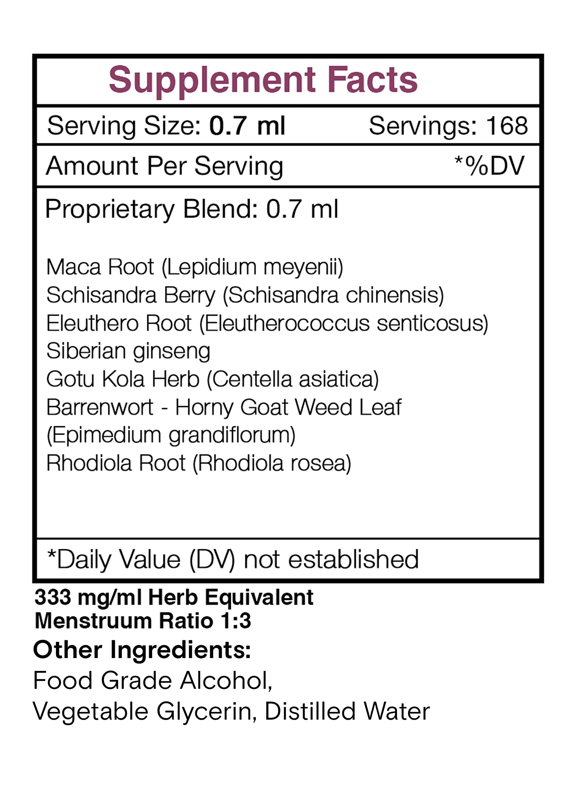 Stamina Secret Alcohol Extract Tincture - Maca, Schisandra, Eleuthero, Siberian Ginseng, Gotu Kola, Horny Goat Weed & Rhodiola for Energy, Endurance & Vitality (4 fl oz) - Natural Herbal Supplement for Workout Performance, Stress Relief & Sexual Wellness