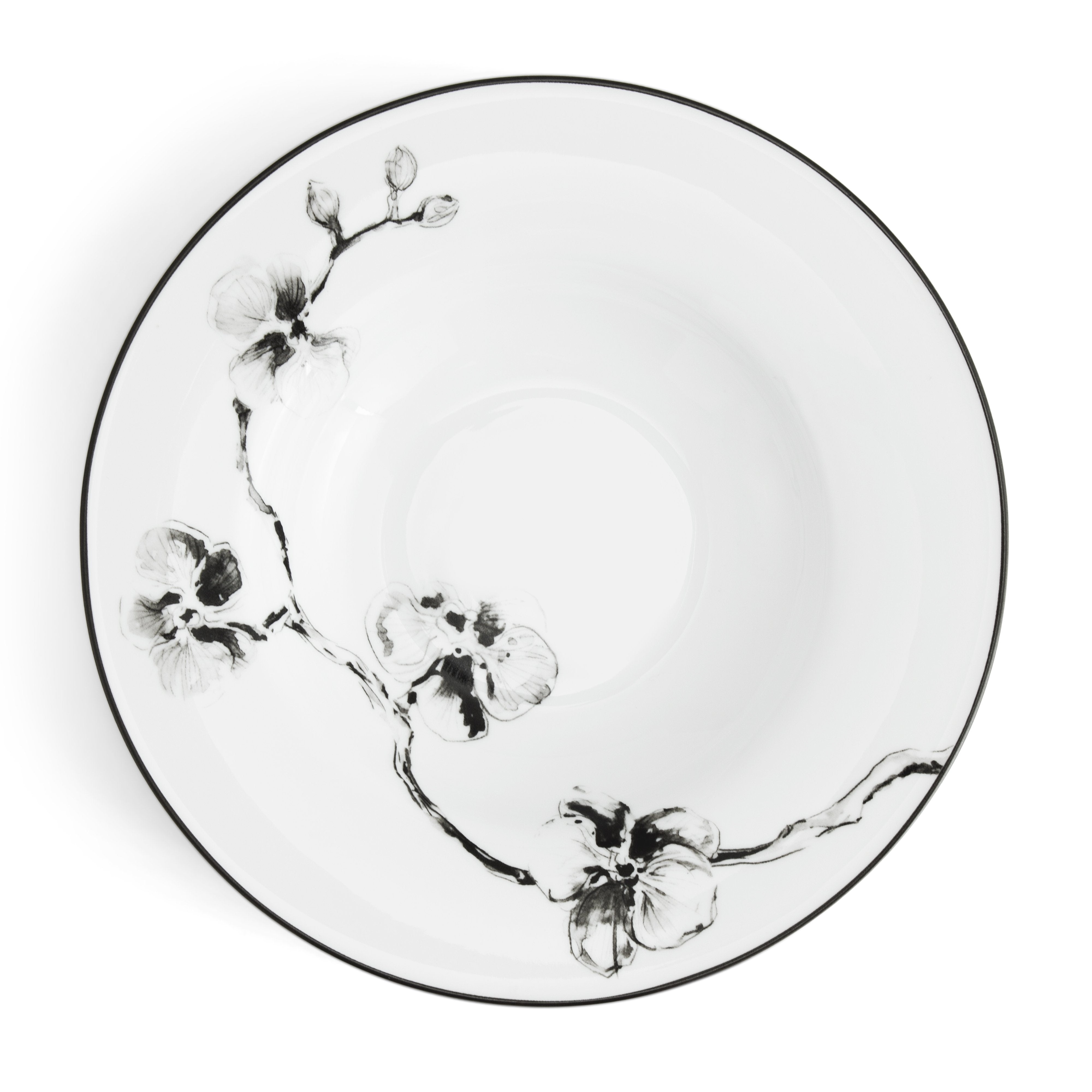 Premium Black Orchid Porcelain Dinnerware Set - Elegant 16-Piece Tableware for Fine Dining, Parties & Special Occasions