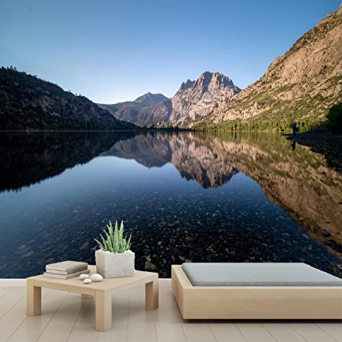 3D Mountains Lake Peel and Stick Wallpaper - Self-Adhesive PVC Wall Mural for Bedroom, Study Room, Living Room - 78