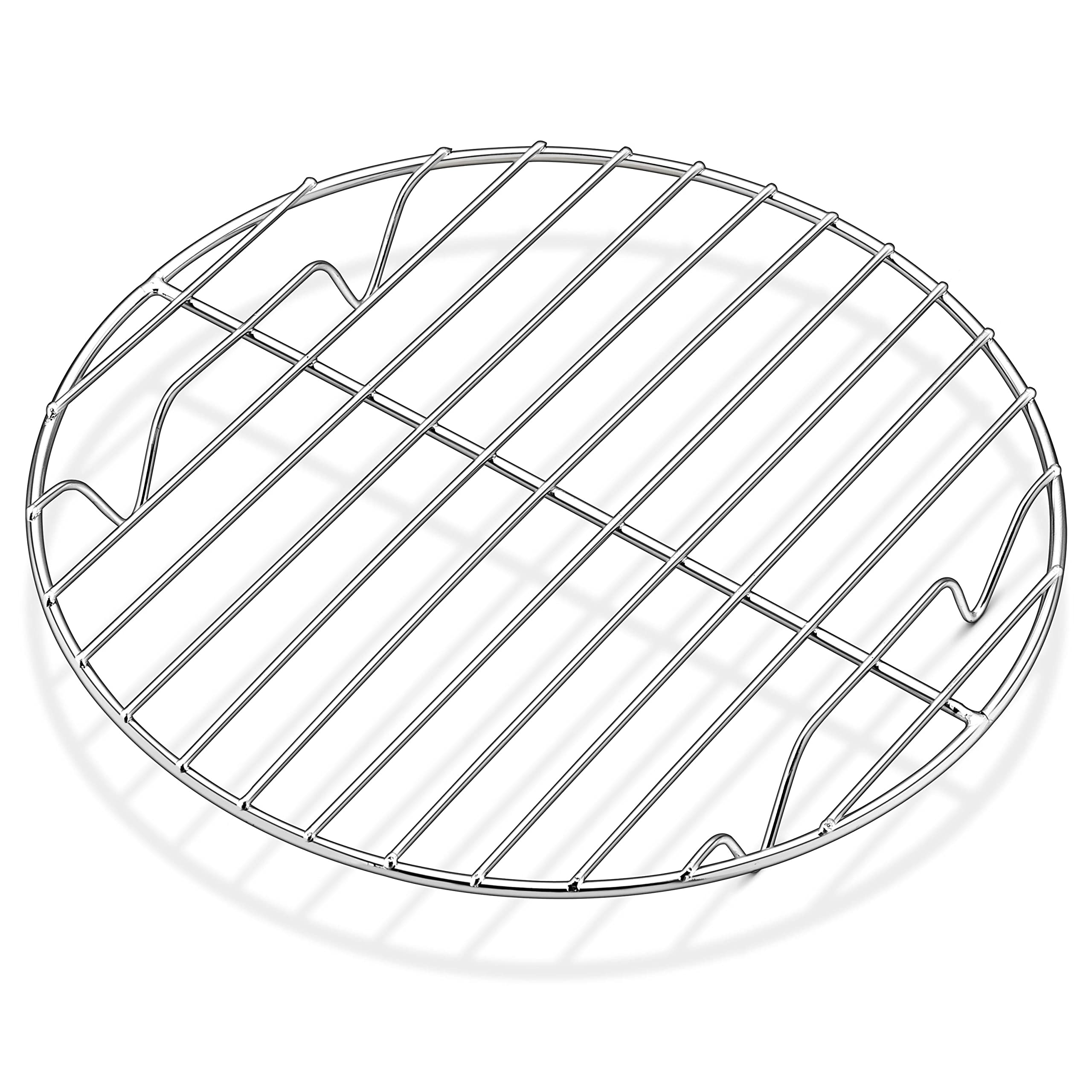 Herogo 10.6 Inch Stainless Steel Cooling Rack for Baking, Grilling & Steaming - Oven, Pot, Pressure Cooker & Canning - Rust-Free & Dishwasher Safe - Perfect for Cookies, Cakes, Roasts & Veggies