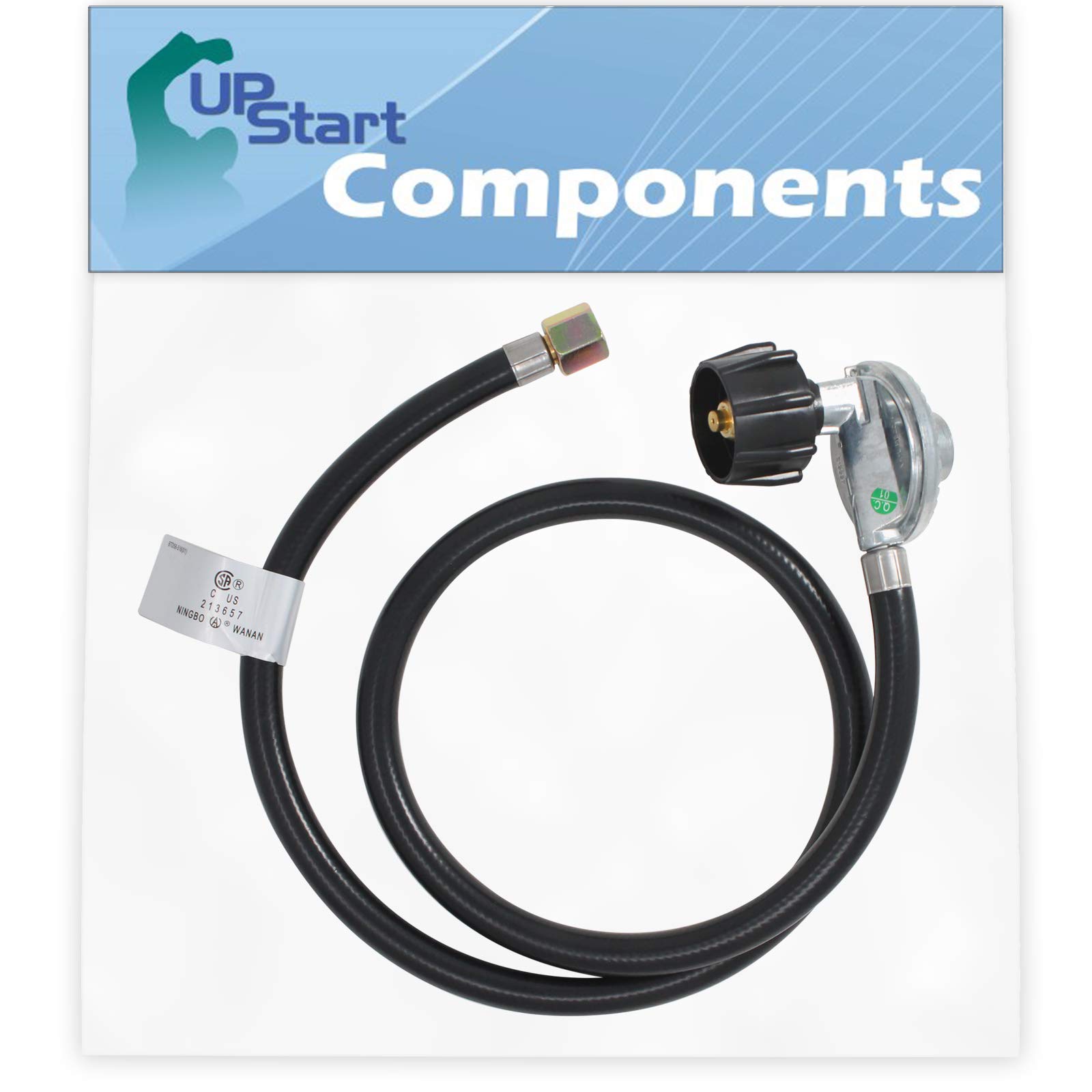 Weber Genesis Silver B SWE (2005) BBQ Gas Grill Propane Regulator Hose Replacement - 41 Inch Compatible Regulator & Hose for Weber Grills - Perfect for Outdoor Cooking, Backyard BBQs, and Camping Trips