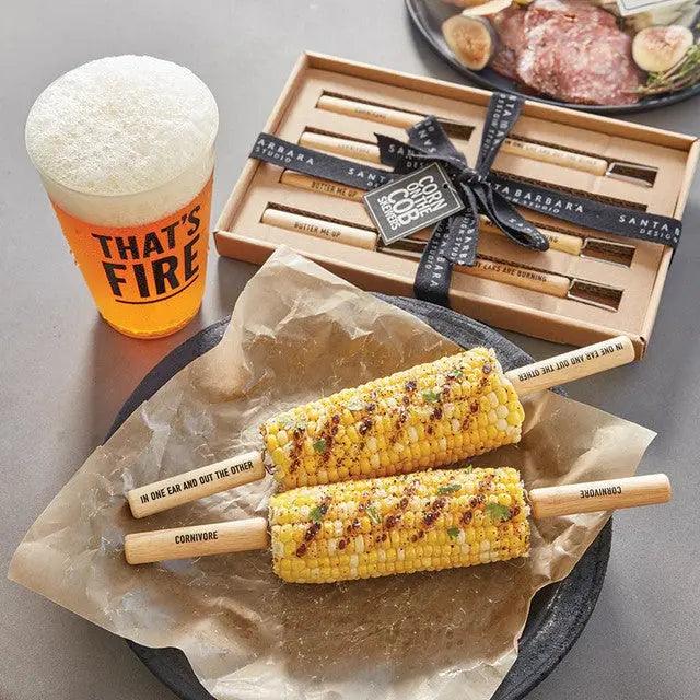 Grilled Corn on the Cob Skewers - 6 Pack Stainless Steel Corn Holders for BBQ, Picnics & Outdoor Cooking - Perfect for Summer Grilling, Camping & Backyard Parties