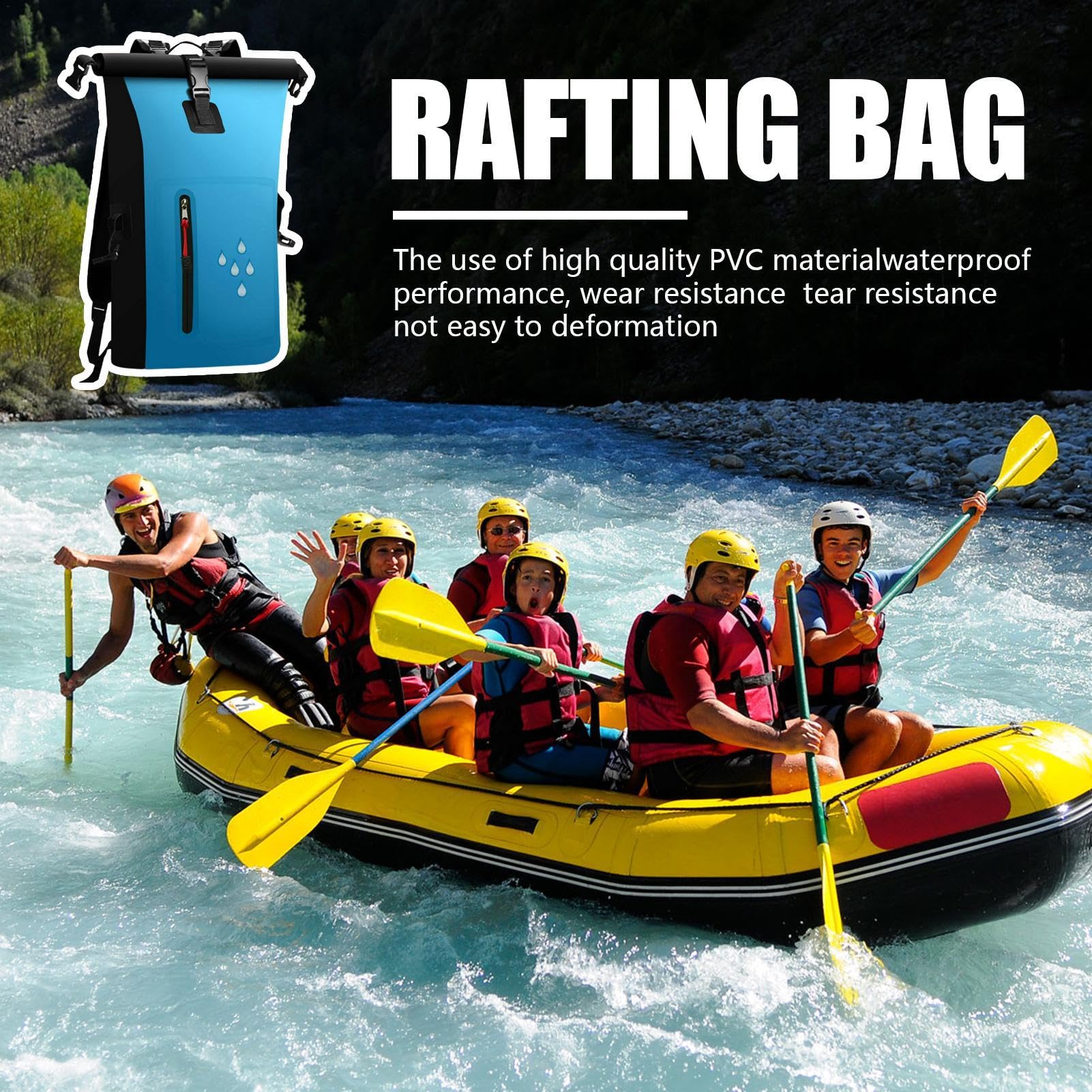 Waterproof Kayak Dry Bag for Women - Lightweight PVC Dry Backpack for Rafting, Outdoor Adventures & Water Sports | Multi-Functional Dry Sack for Camping, Hiking & Beach Activities