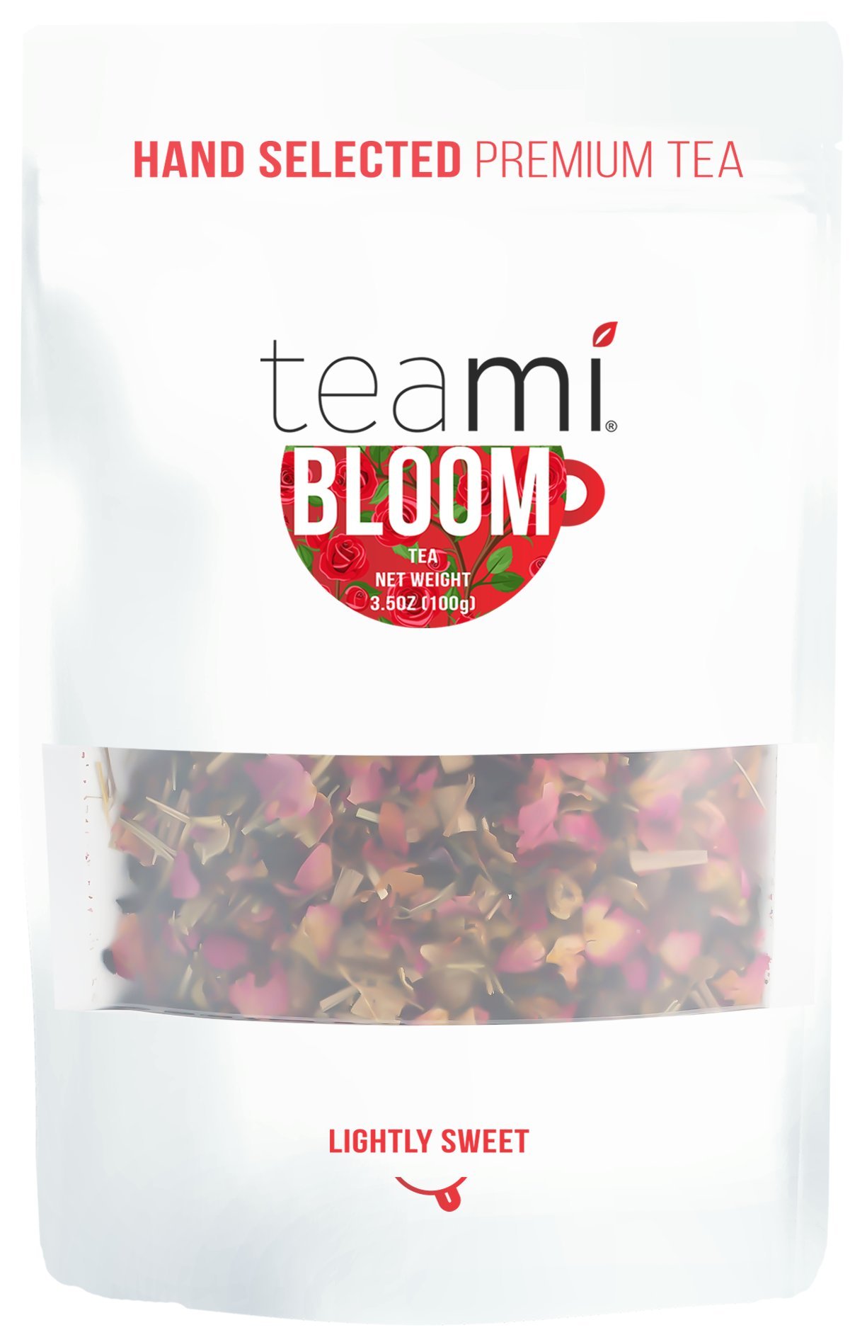 Teami Bloom Rose Petal Loose Leaf Tea - 25 Servings, Organic Herbal Tea for Relaxation & Detox | Perfect for Afternoon Tea, Spa Days & Self-Care Rituals