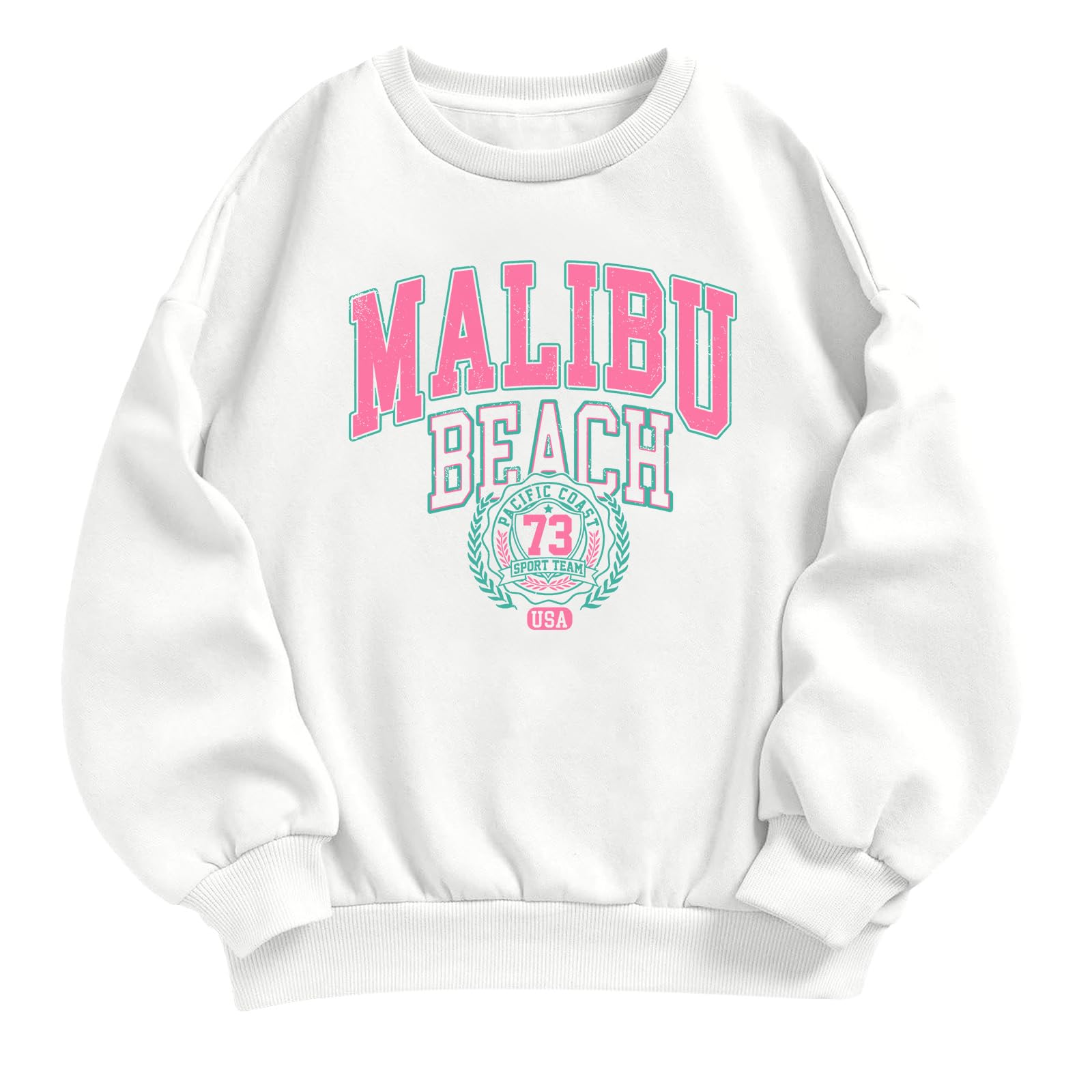 Trendy Oversized Letter Graphic Sweatshirt for Teen Girls - Aesthetic Crewneck Pullover Hoodie | Perfect for School, Casual Outfits & Streetwear Fashion