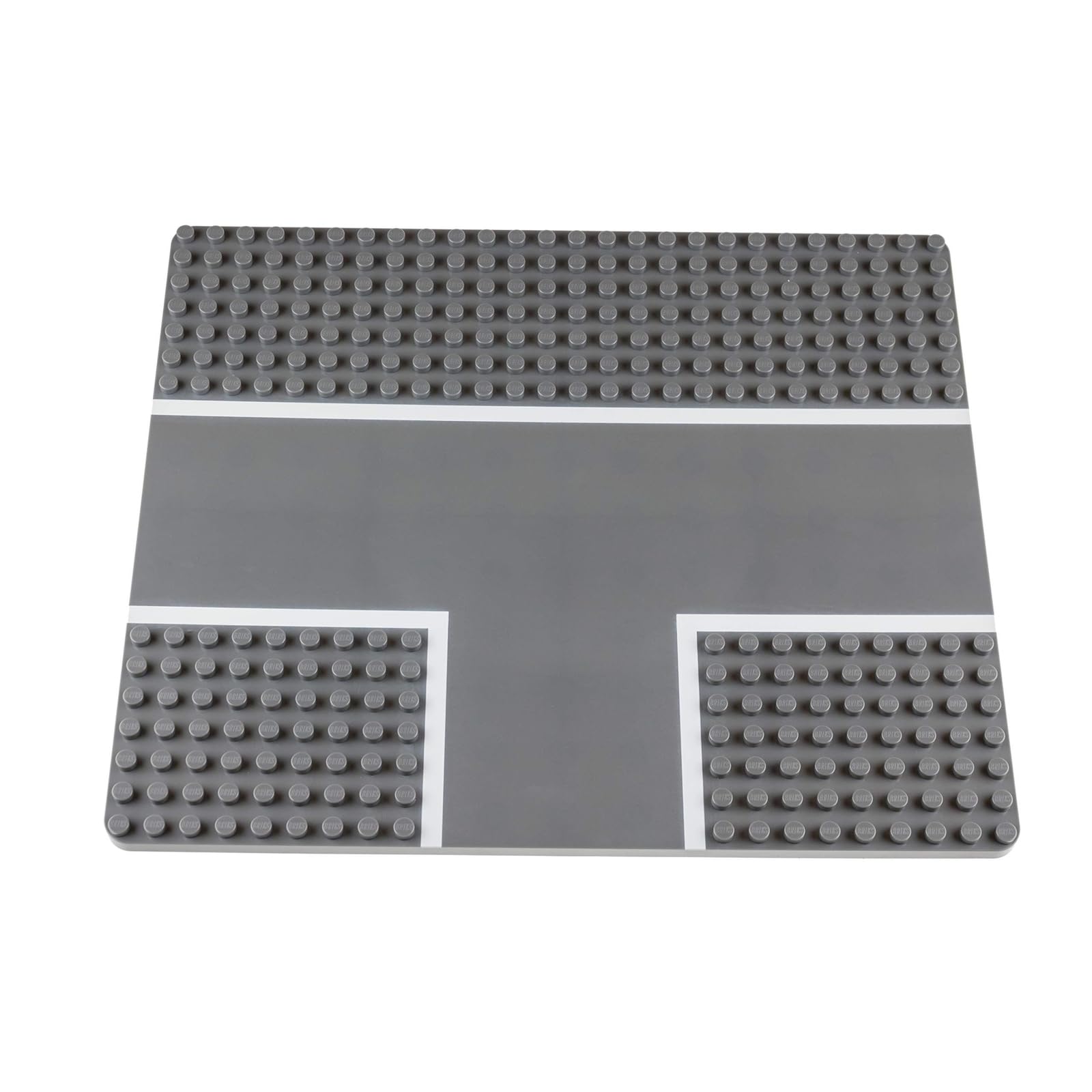 Strictly Briks Lego-Compatible Building Blocks - 3-Way Intersection Road Plates 13.75