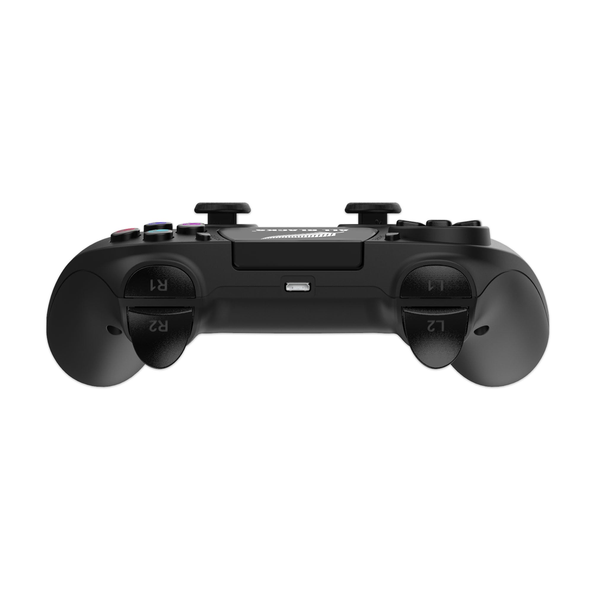 All Blacks Wireless PS4 Controller with 3.5mm Headphone Jack - Compatible with Playstation 4 for Gaming, Streaming & Online Multiplayer