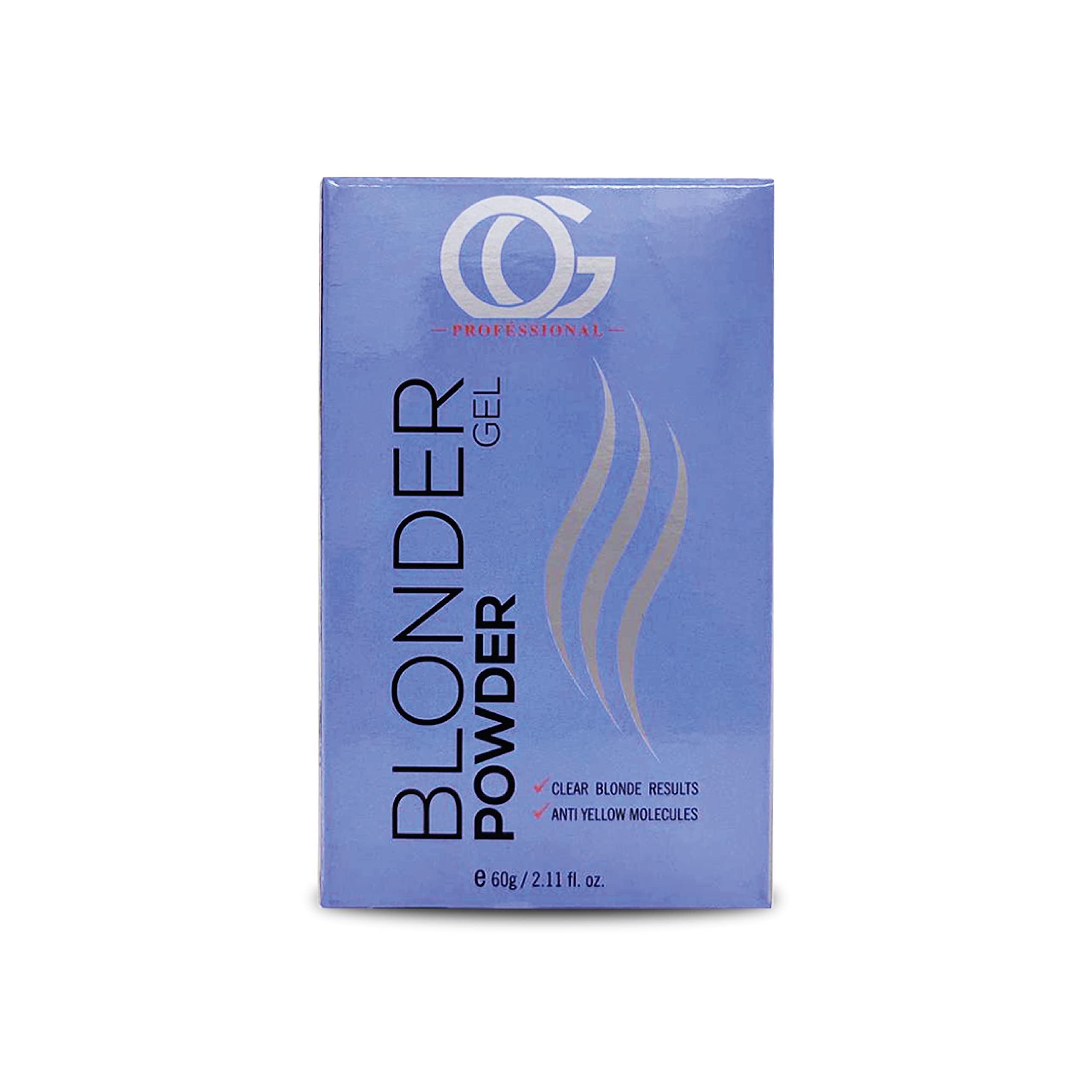 OXYGLOW HERBALS OG Professional Blonde Powder Gel - Lightening & Toning for All Hair Types, 60g - Perfect for Salon & At-Home Hair Color Correction