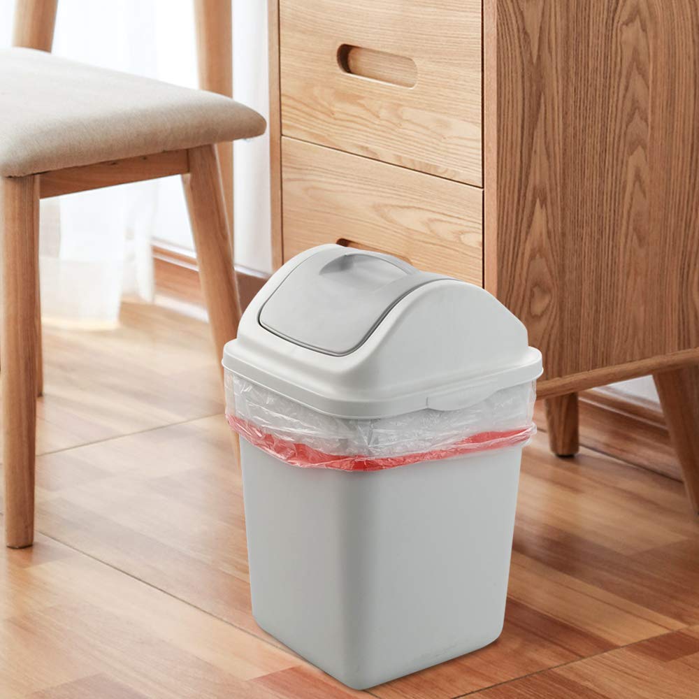 13 Gallon Drawstring Trash Bags - 120 Count, Heavy Duty Clear Garbage Bags for Kitchen, Office, and Outdoor Use
