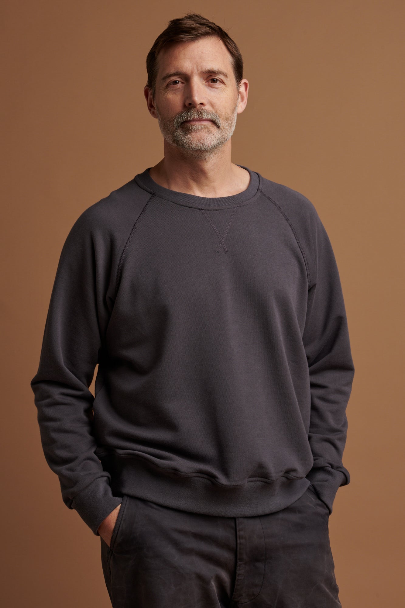 Men's Raglan Sweatshirt - Soft Cotton Blend Pullover in Slate Grey | Casual Streetwear & Lounge Wear for Everyday Comfort