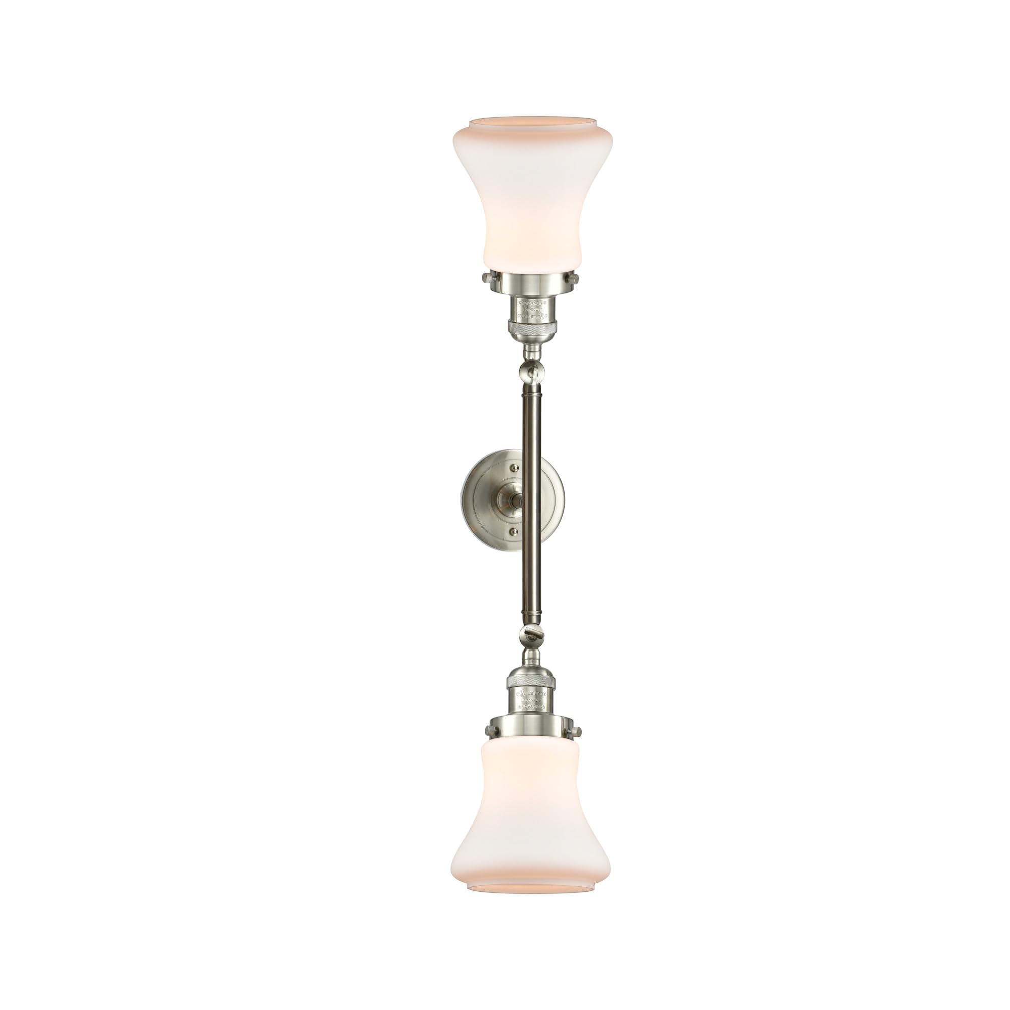 Innovations 208-PC-G191 2-Light Bathroom Vanity Light Fixture in Polished Chrome - Perfect for Modern Bathroom & Powder Room Lighting
