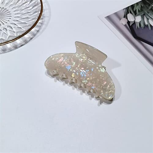 Stylish Acetate Mermaid Hair Claws - Chic Barrettes Hair Clips for Women & Girls (Colorful White, 9.5cm) | Perfect for Parties, Weddings & Everyday Hair Accessories