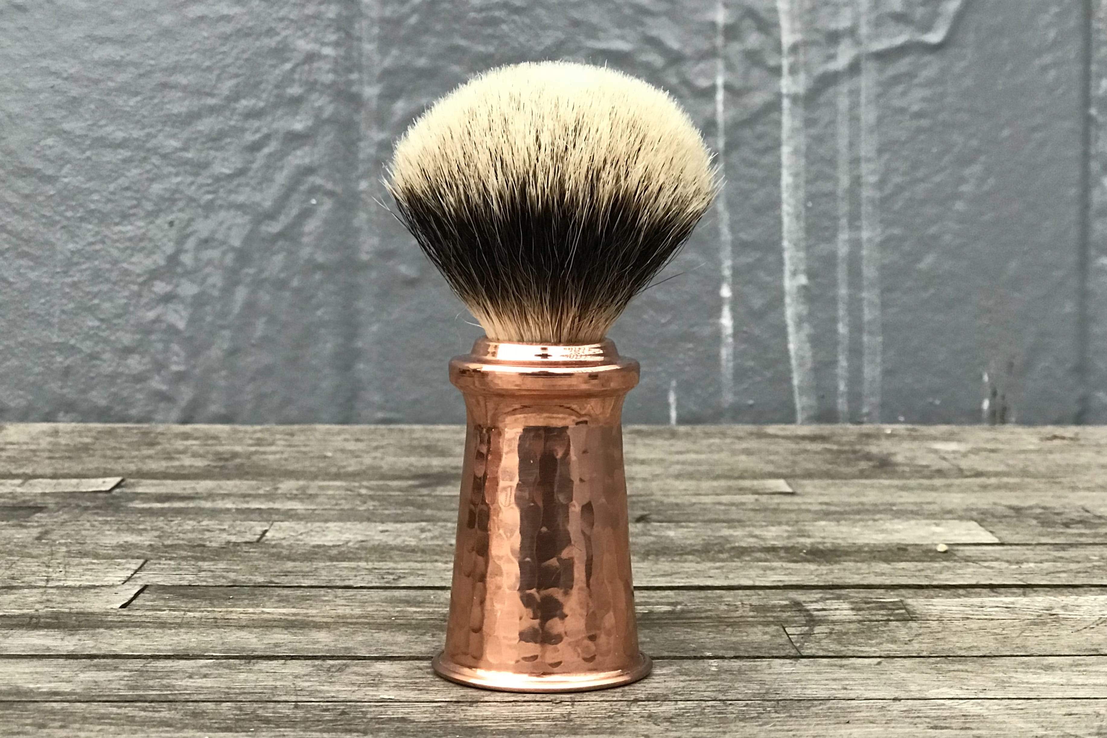 Premium Copper Shaving Brush & Bowl Set for Men - Classic Wet Shaving Kit with Stand - Perfect for Home Barbering & Travel Grooming