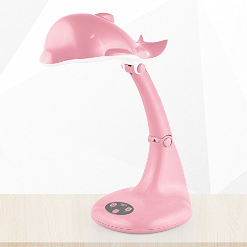 Uniware Kids Dolphin Shaped LED Desk Lamp - 10W Pink Night Light for Children, Unique Birthday & Christmas Gift Idea for Boys & Girls - Perfect for Bedroom, Study Room & Nighttime Reading