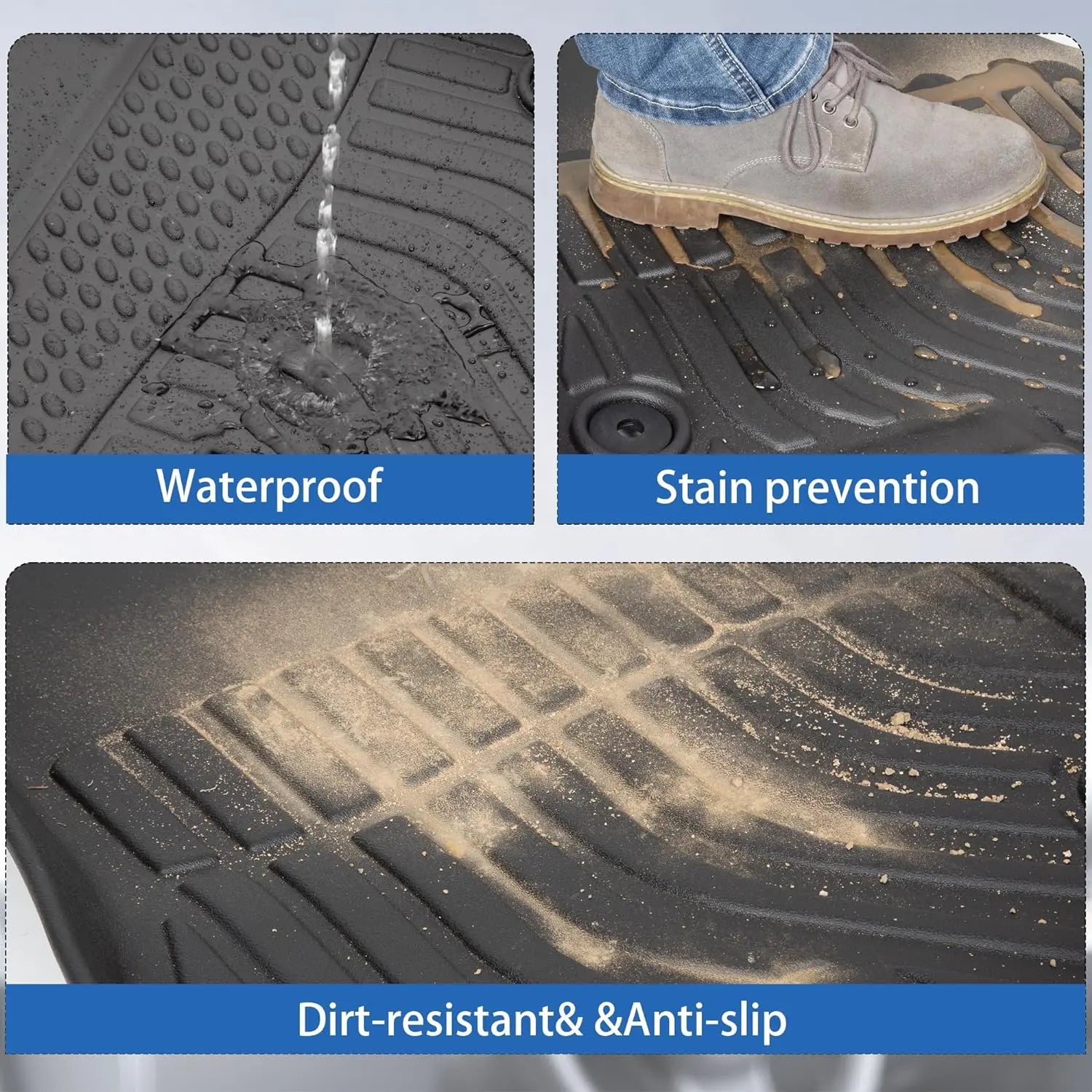 Premium All-Weather Floor Mats for Honda CR-V 2023-2024 & Hybrid Models - Complete 4-Piece Set with Cargo Liner | Durable, Custom Fit Car Mats for Year-Round Protection - Perfect for Daily Commutes, Road Trips & Family Adventures
