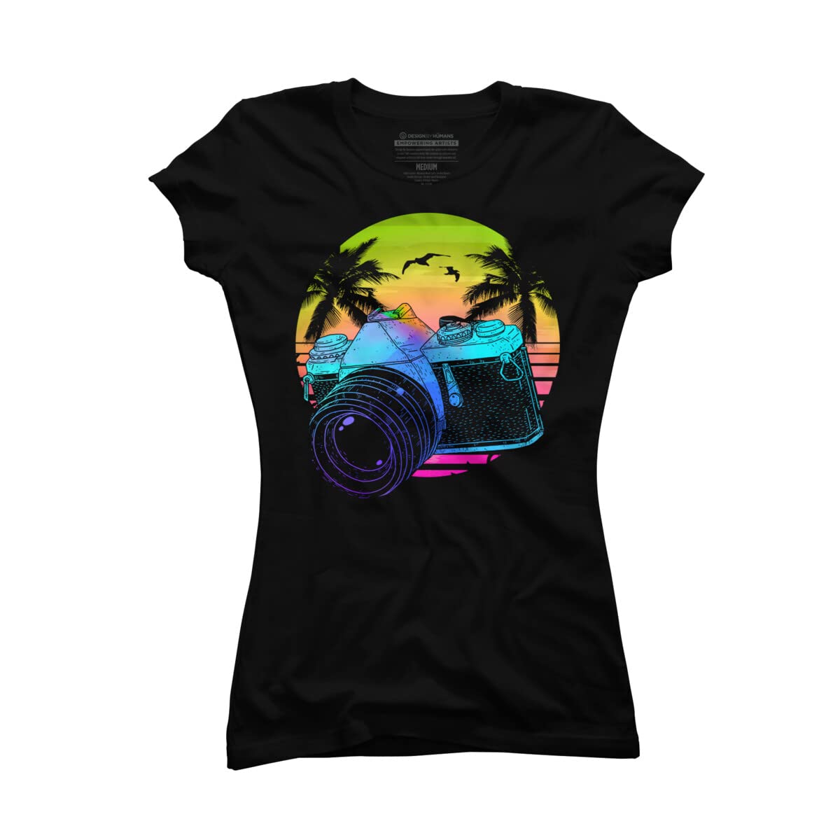 Design By Humans Junior's Retro Photography T-Shirt - Vintage Style Graphic Tee for Teens & Youth - Perfect for Casual Wear, School, and Photography Enthusiasts
