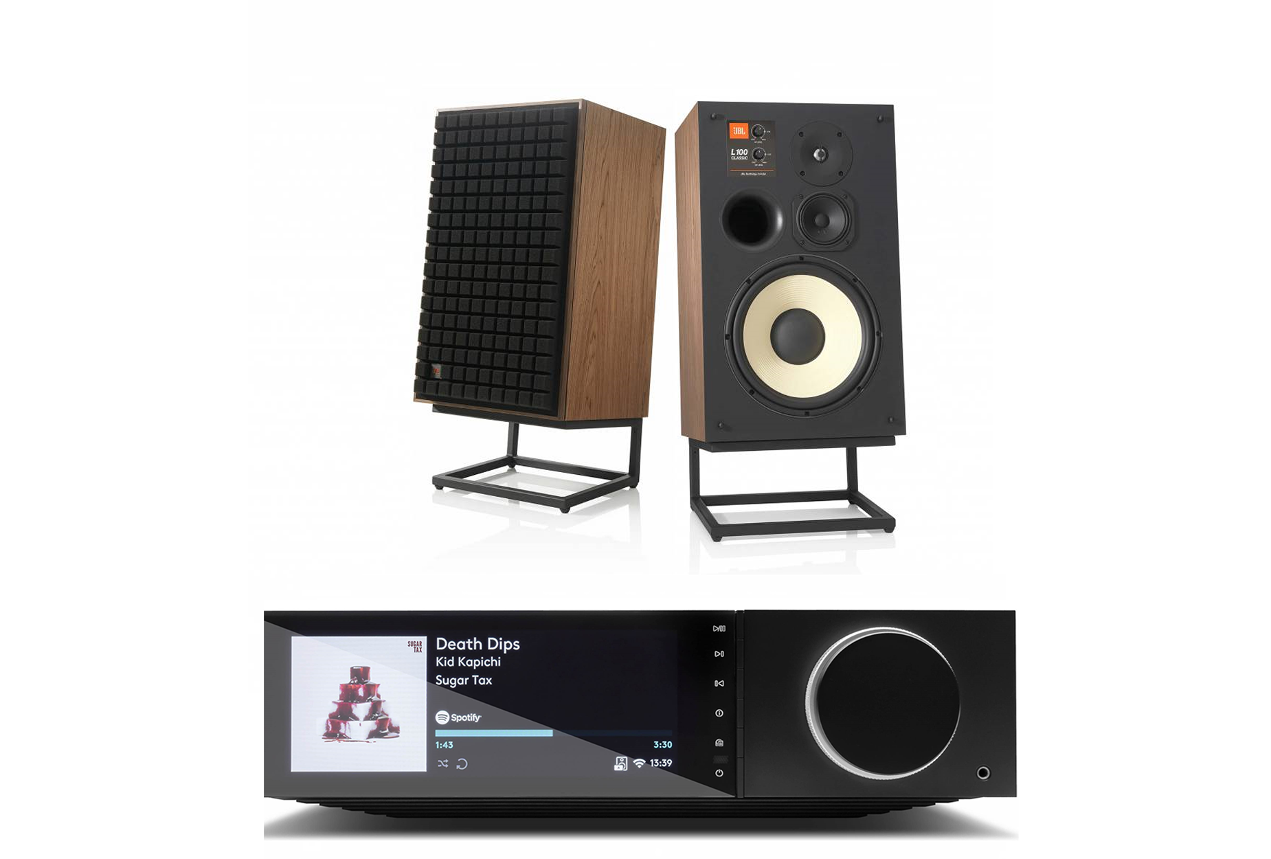 JBL L100 Classic 12 Inch 3-Way Bookshelf Speakers Pair with Cambridge Audio Evo 150 Integrated Amplifier - Premium Hi-Fi Audio System for Home Theater, Music Listening & Audiophile Setups