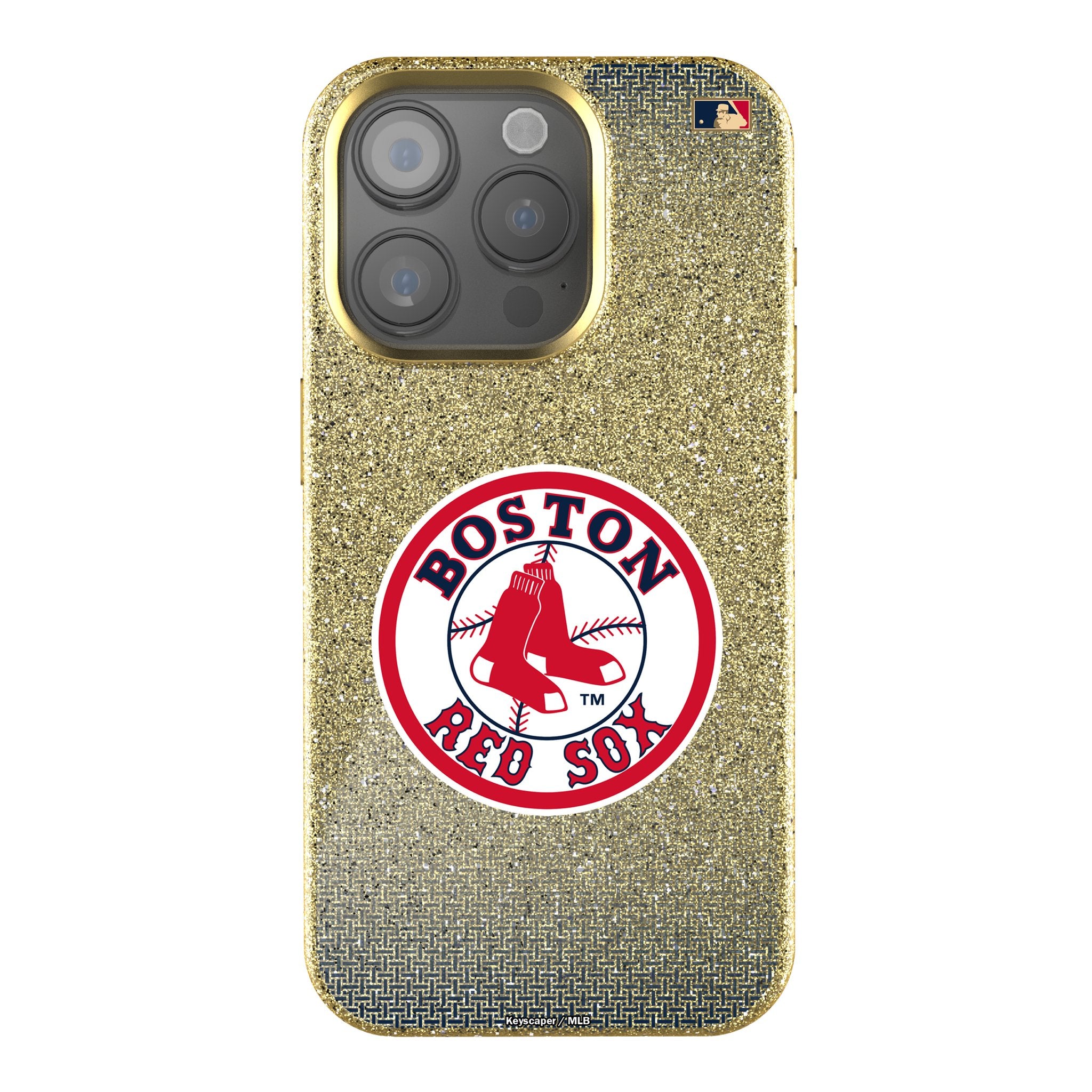 Boston Red Sox 1976-2008 Cooperstown Collection Linen Bling Phone Case for iPhone - Vintage Baseball Fan Gift & Team Pride Accessory for Sports Enthusiasts
