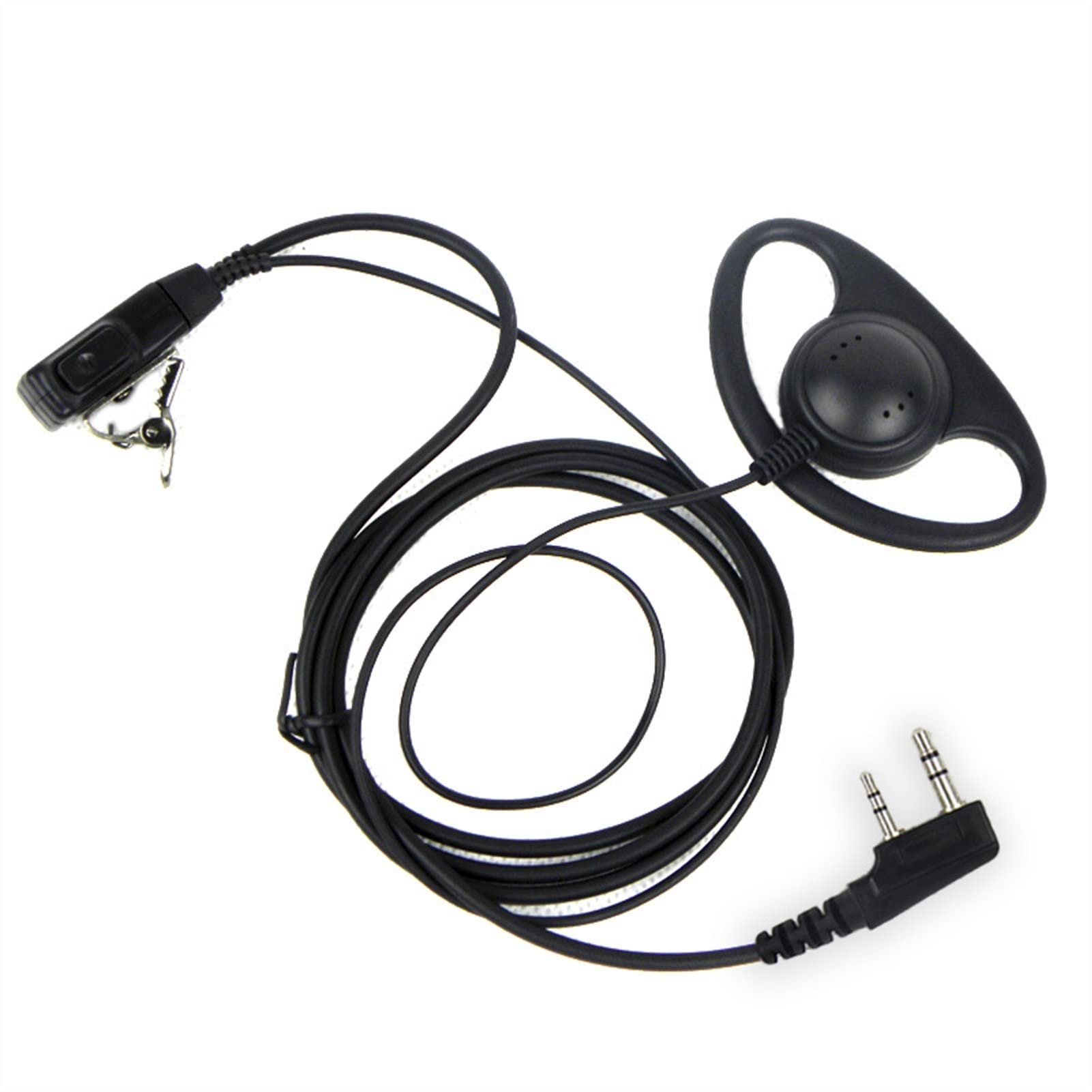 ARSMI Two-Way Radio Headset with PTT Microphone & Monitoring Clip - Secure Communication for Construction, Security & Outdoor Activities