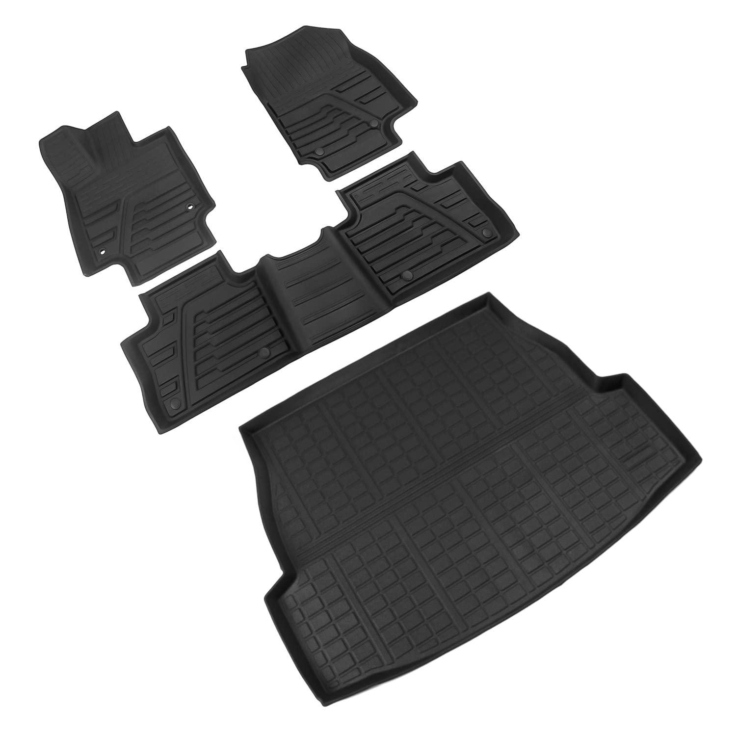 Xipoo Fit Custom Trunk Mat & Floor Mats Set for 2019-2023 Toyota RAV4 - Waterproof Cargo Liner & Rear Protection - Perfect for Road Trips, Camping & Daily Use